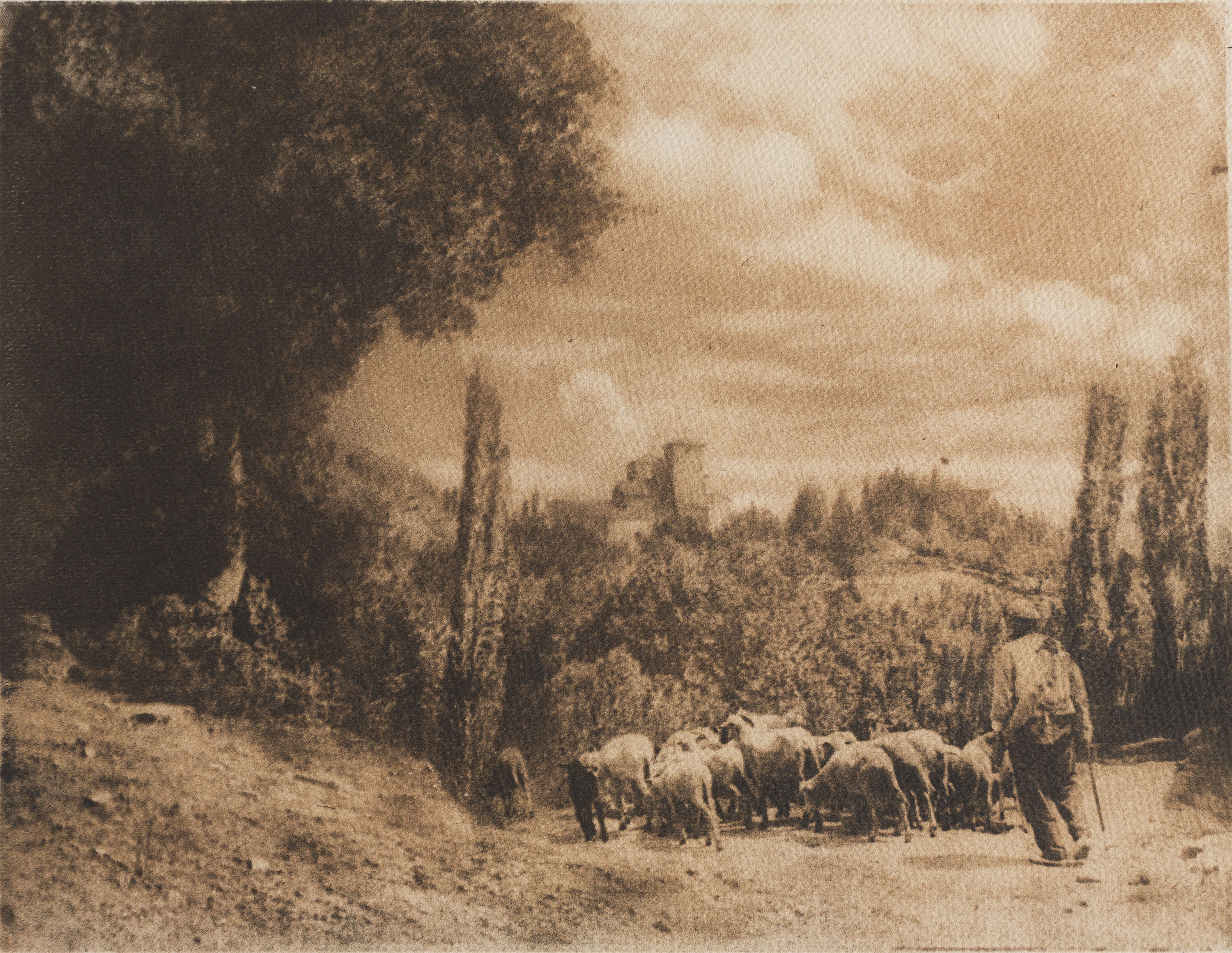 image for: Josep Maria Casals i Ariet - Paisatge amb pastor i ramat - Cap a 1935