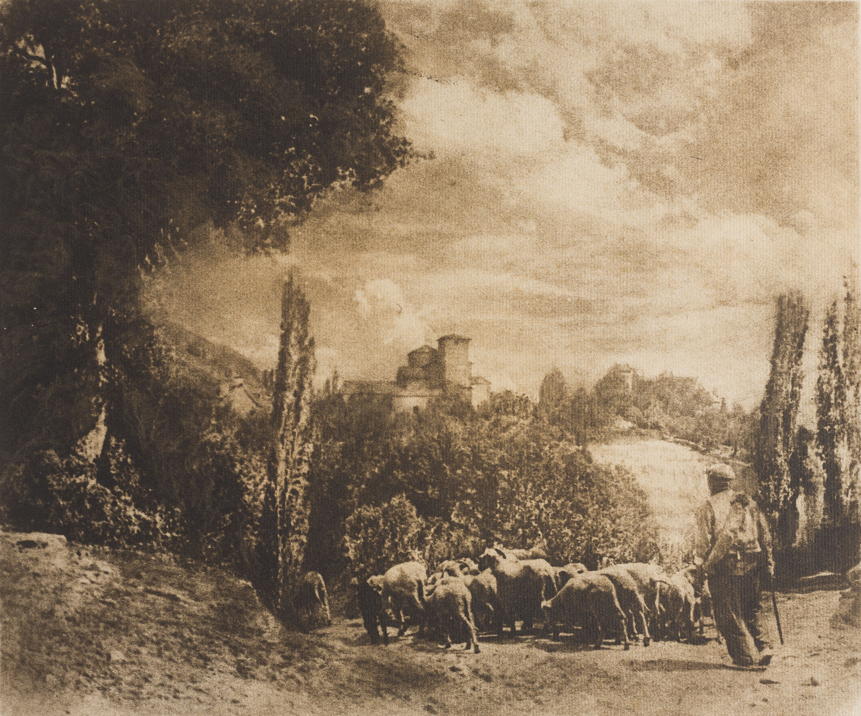 image for: Josep Maria Casals i Ariet - Paisatge amb pastor i ramat - Cap a 1935