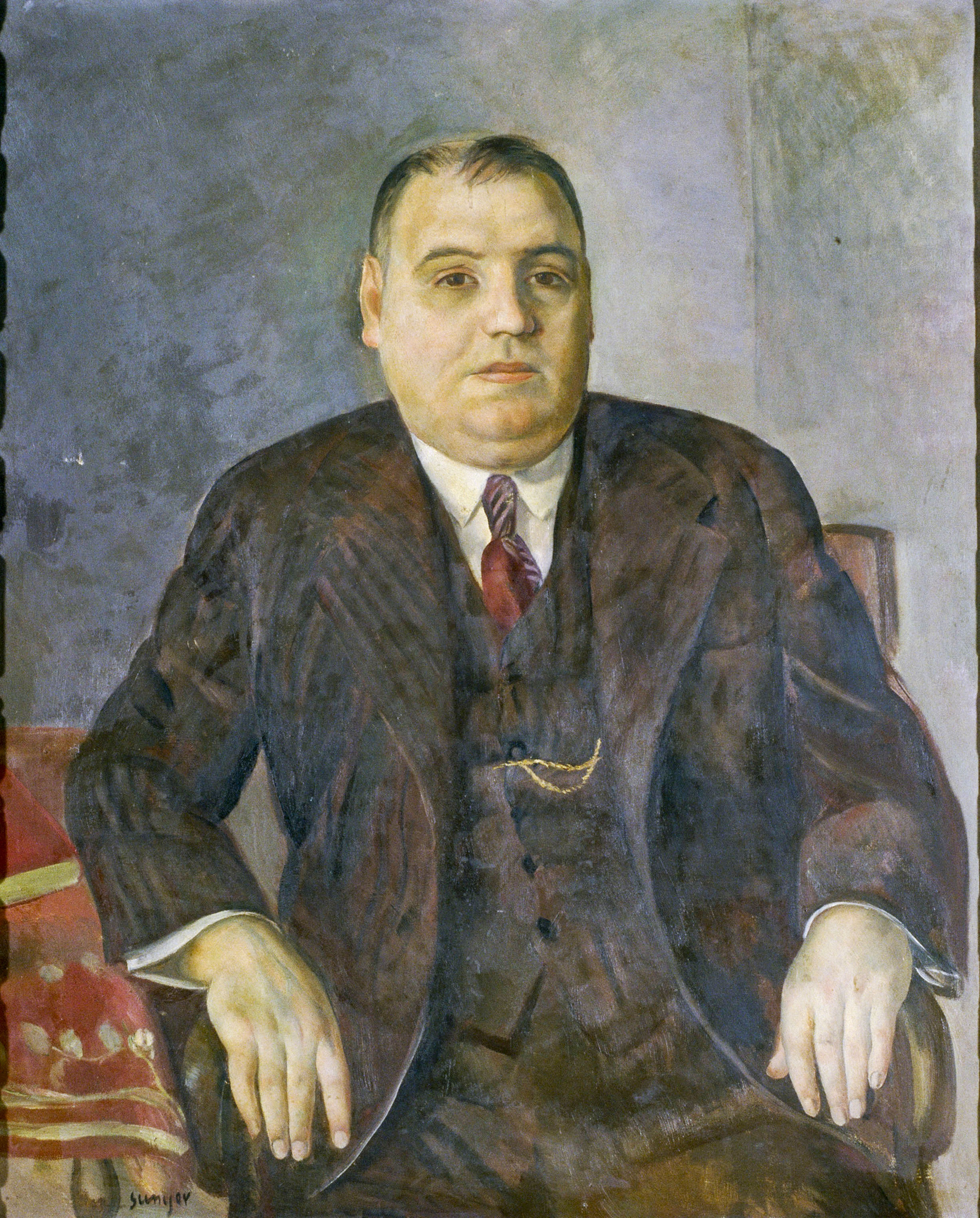 image for: Joaquim Sunyer - Retrat de Josep Cabré -  Cap a 1930