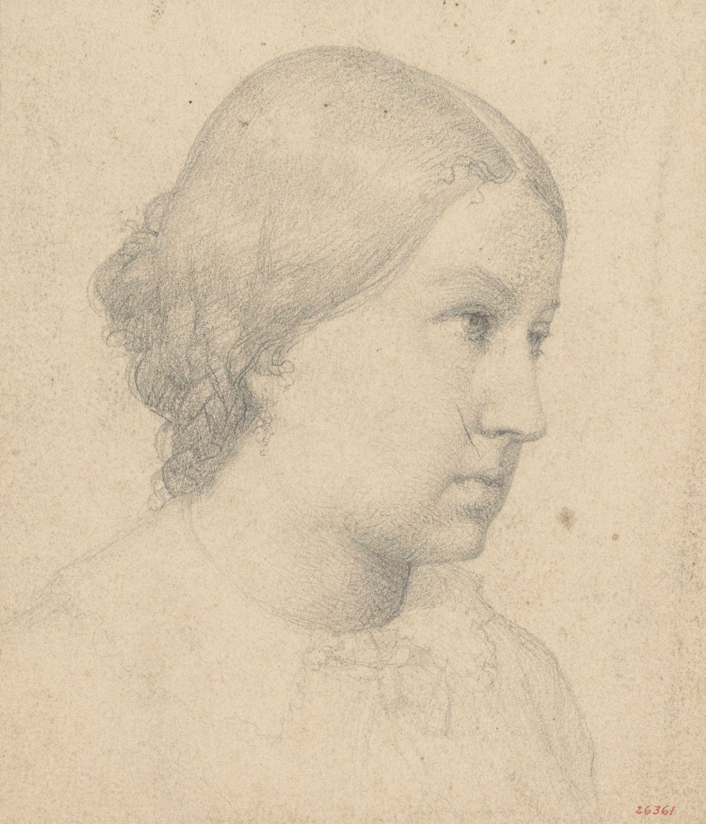 image for: Francesc Torras - Retrat d&#039;una dona - Cap a 1855-1870