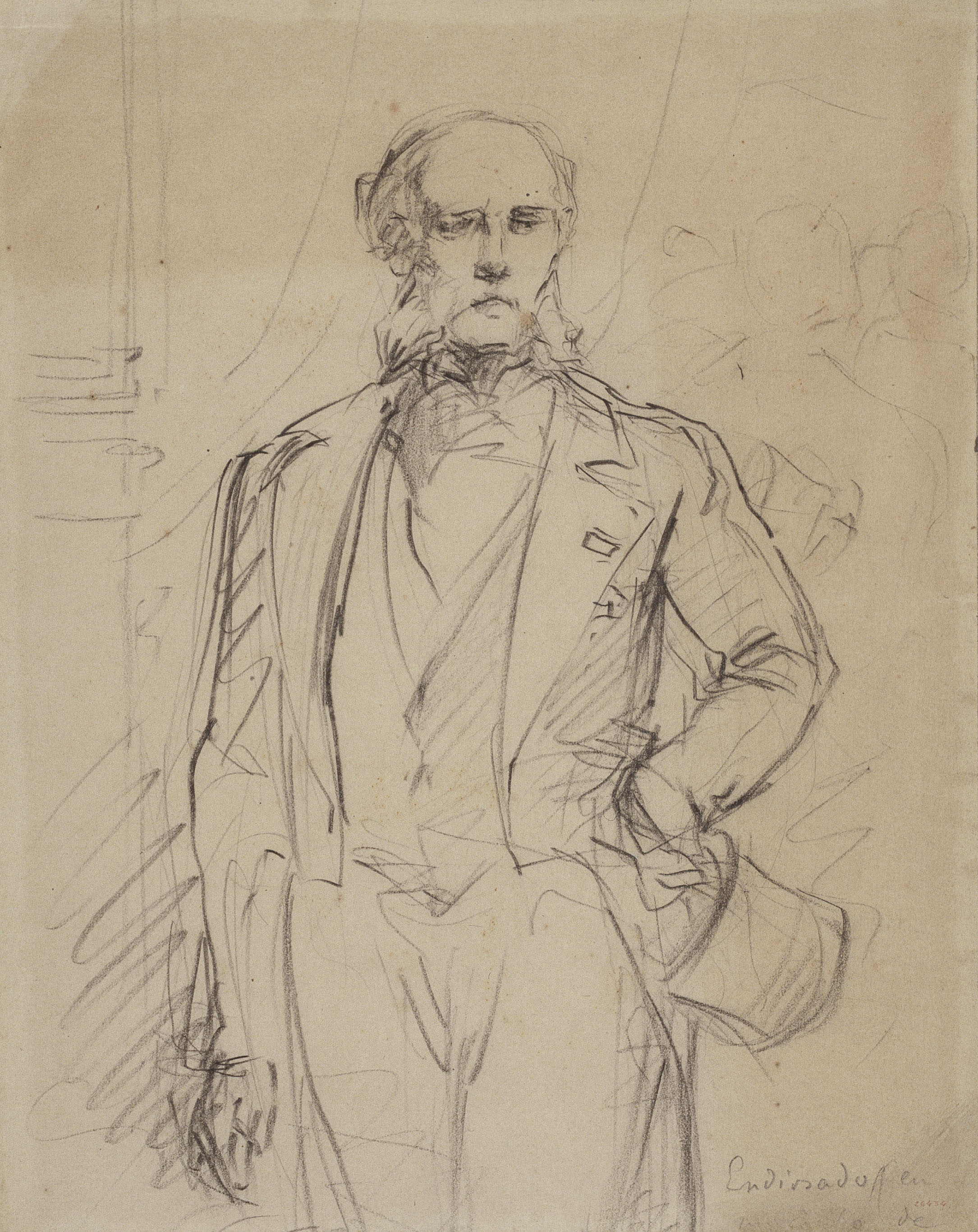 image for: Ramon Martí i Alsina - Retrat d'home - Cap a 1870-1875