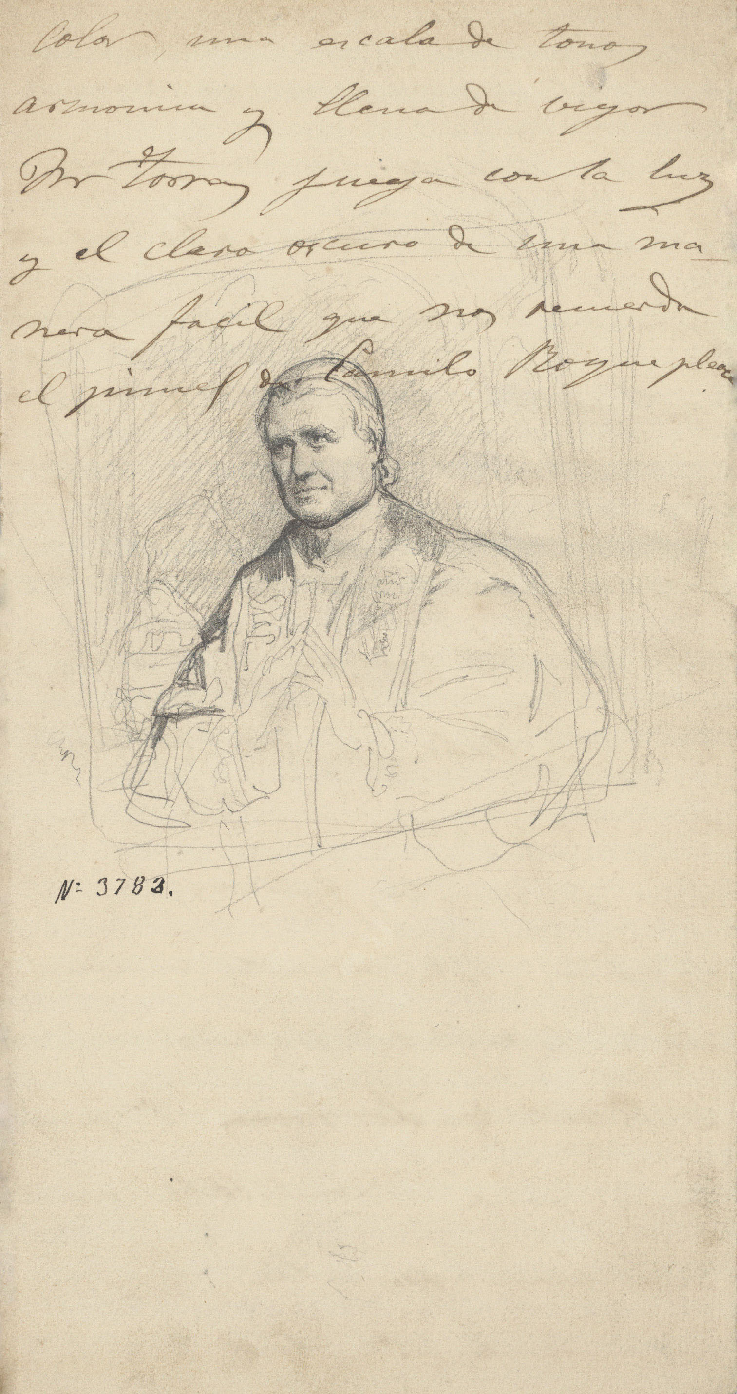 image for: Francesc Torras - Retrat del Papa Pius IX - Cap a 1862