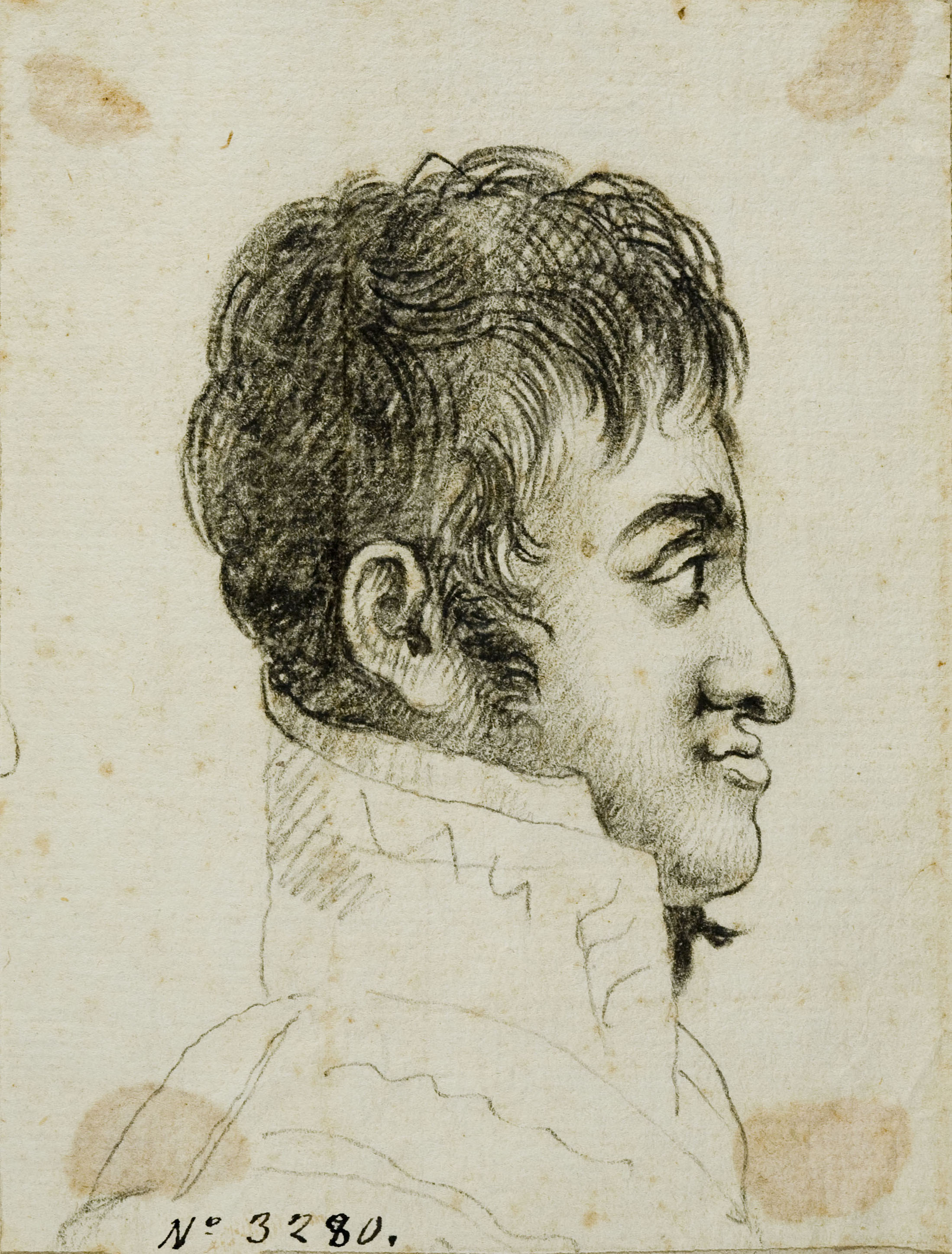image for: Pau Rigalt - Retrat de Ferran VII de perfil - Cap a 1820