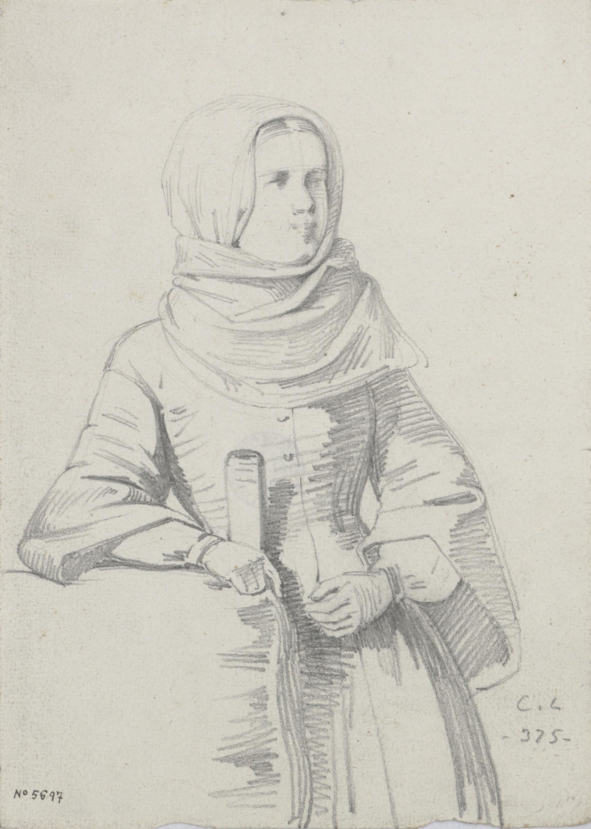 image for: Claudi Lorenzale - Retrat de jove - Cap a 1850-1870