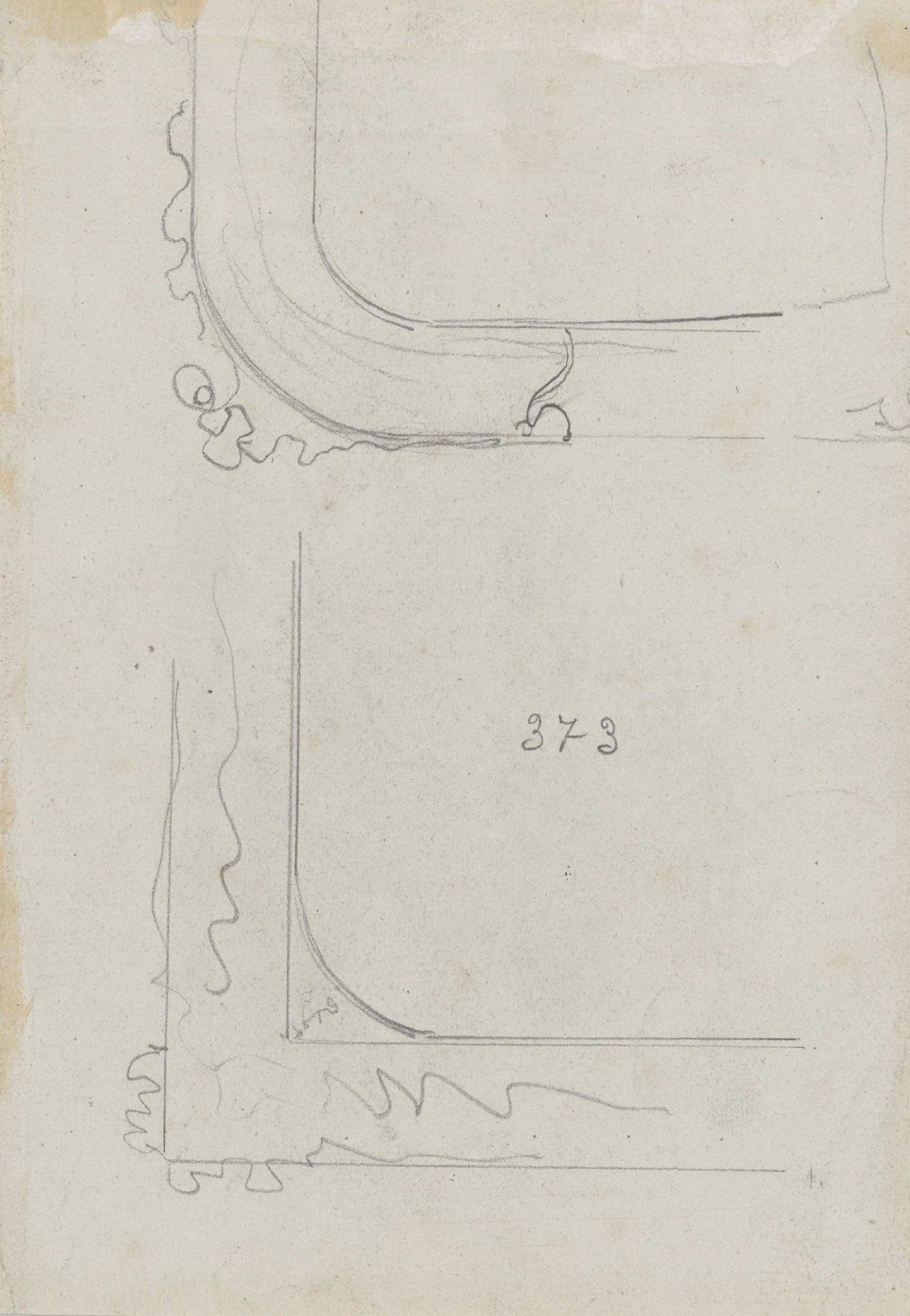 image for: Claudi Lorenzale - Retrat de militar (anvers) / Croquis d&#039;element arquitectònic (revers) - Cap a 1860-1880 [1]
