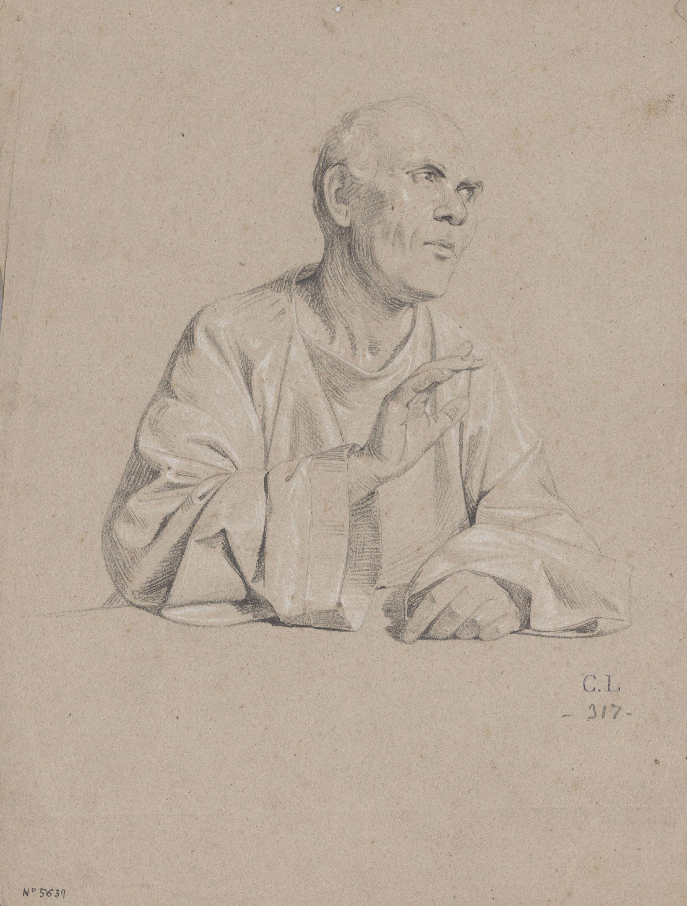 image for: Claudi Lorenzale - Retrat d&#039;home - Cap a 1850-1870