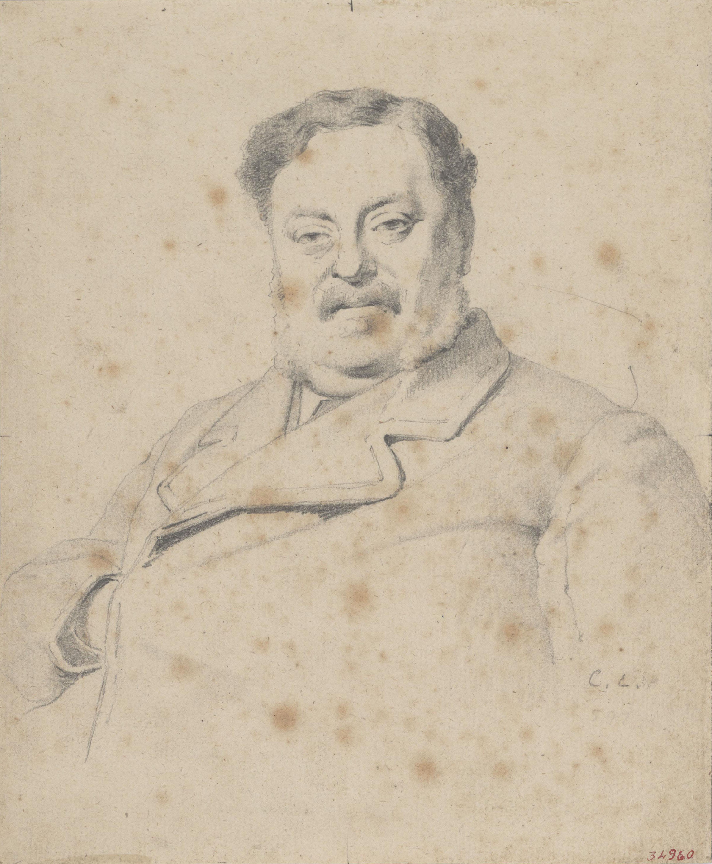 image for: Claudi Lorenzale - Retrat d'home - Cap a 1860-1880