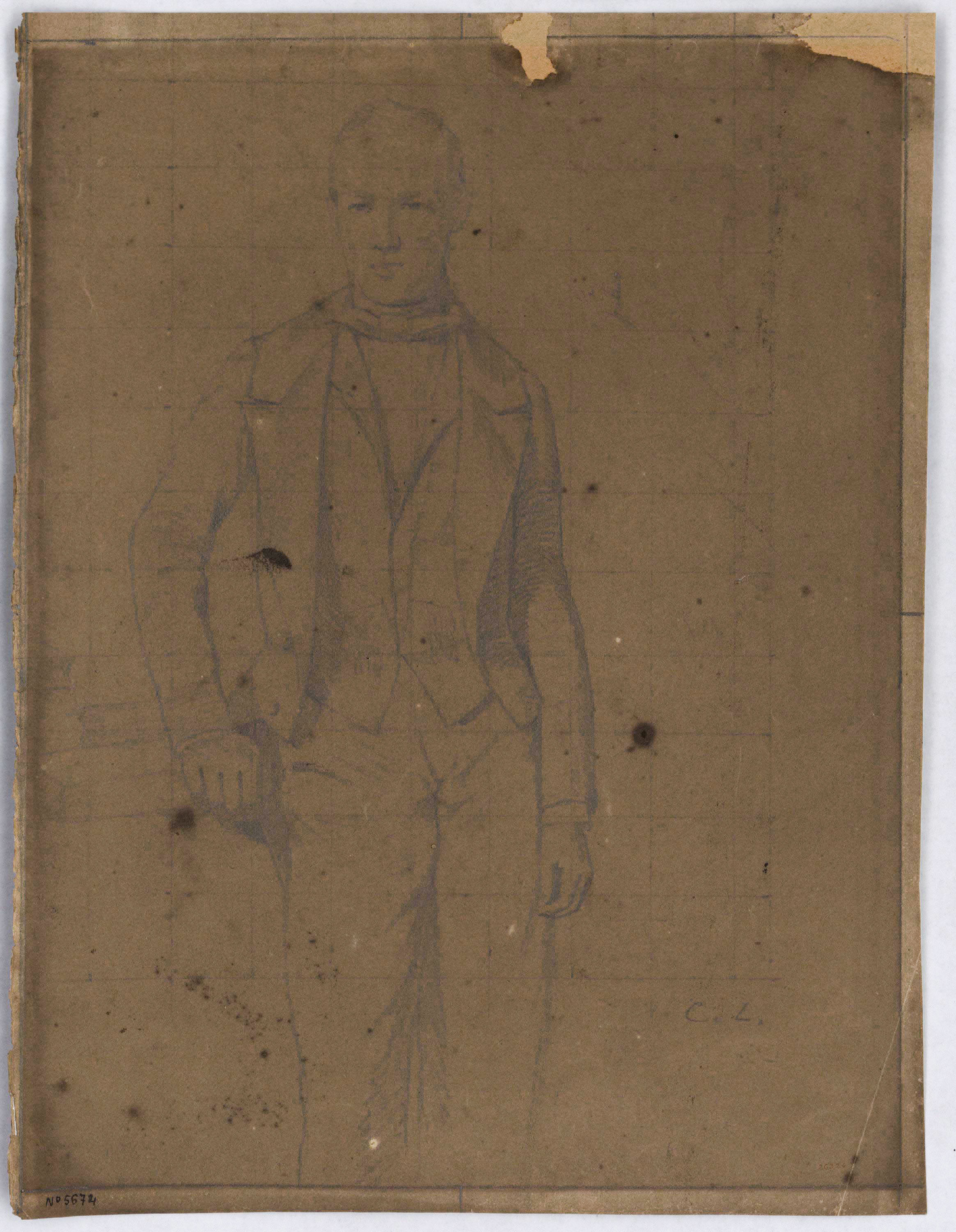 image for: Claudi Lorenzale - Retrat d&#039;home - Cap a 1860-1880