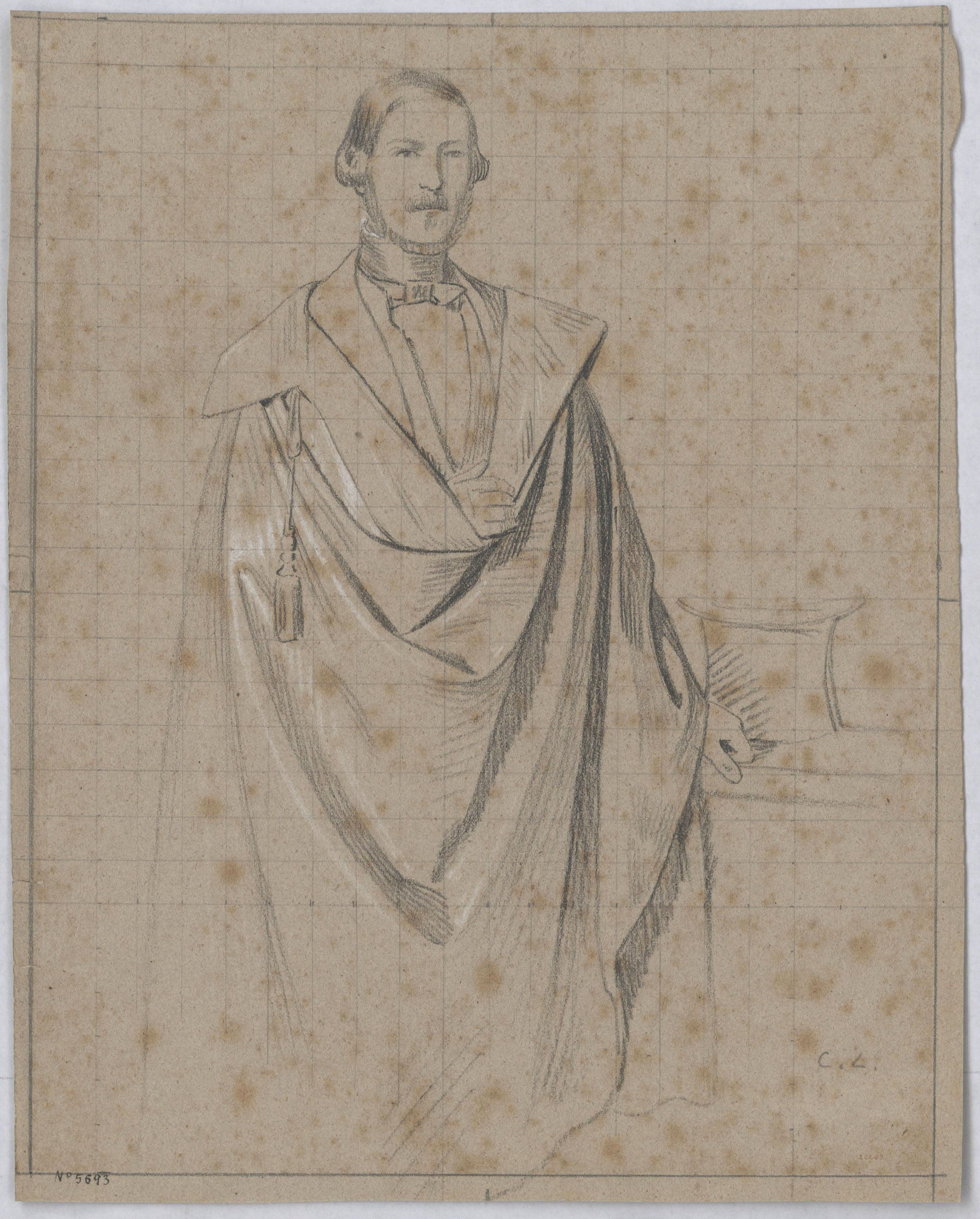 image for: Claudi Lorenzale - Retrat d&#039;home - Cap a 1850-1860
