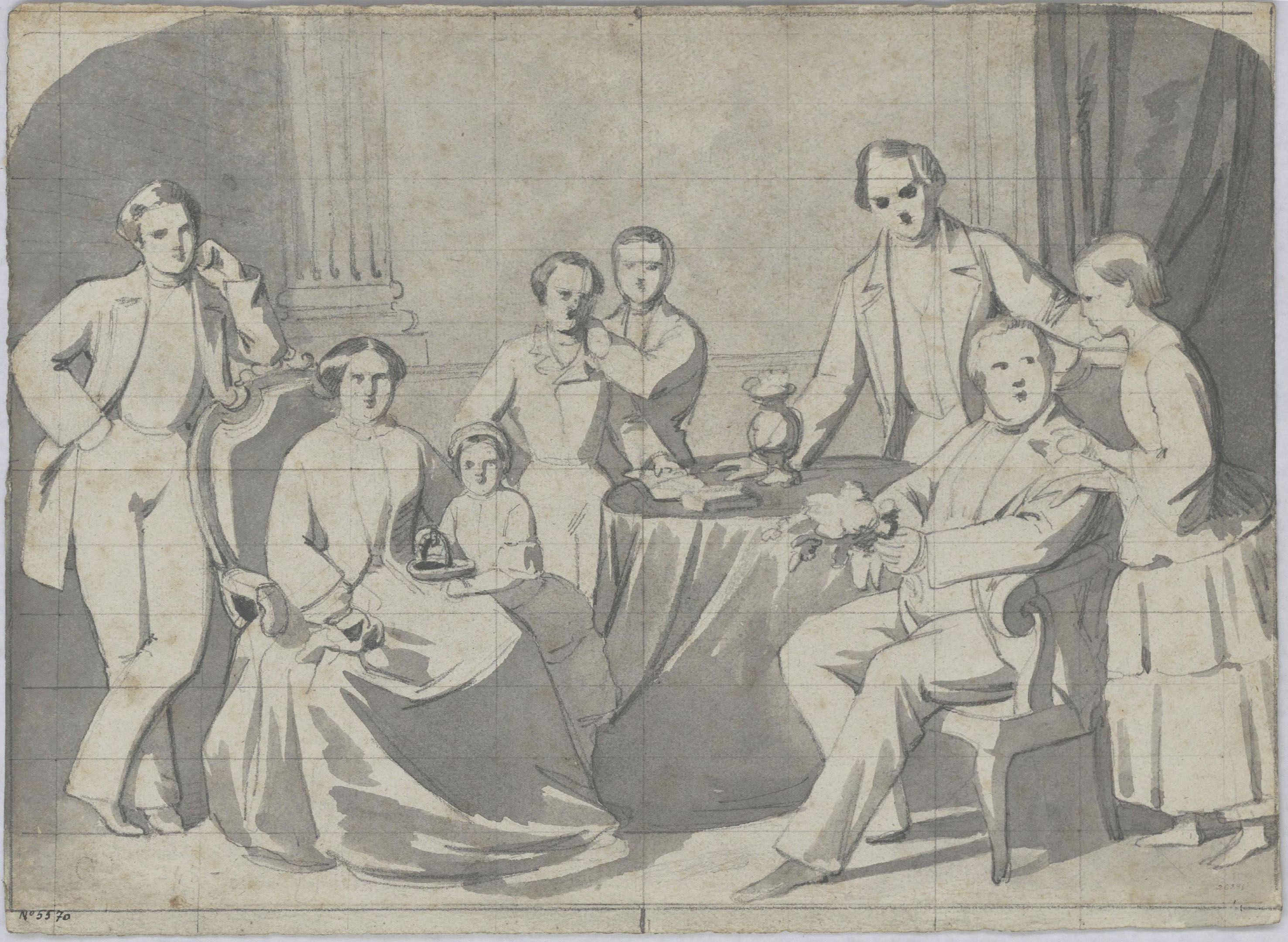 image for: Claudi Lorenzale - Retrat de família - Cap a 1860-1880