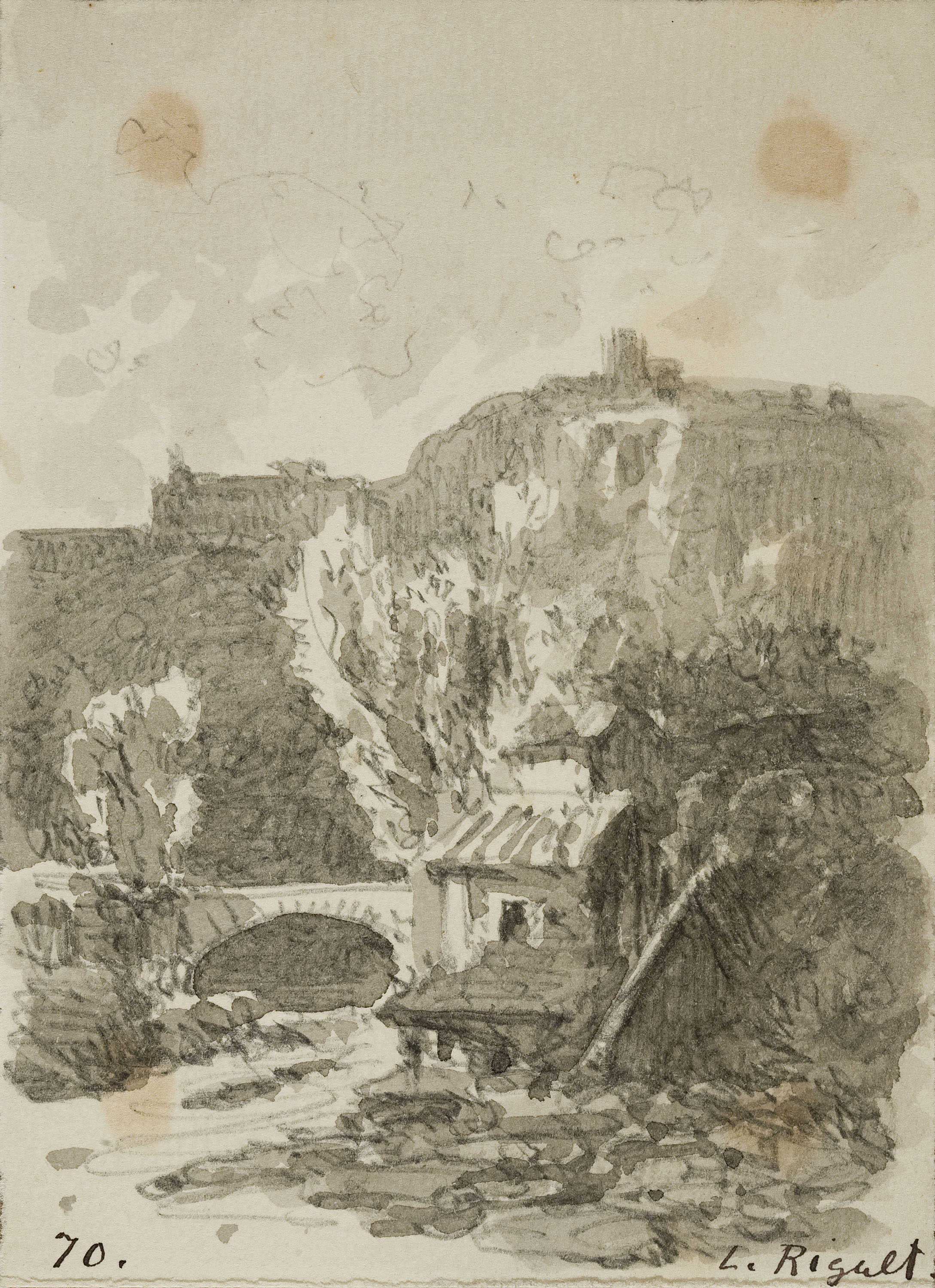 image for: Lluís Rigalt - Paisatge amb riu - Cap a 1873-1874