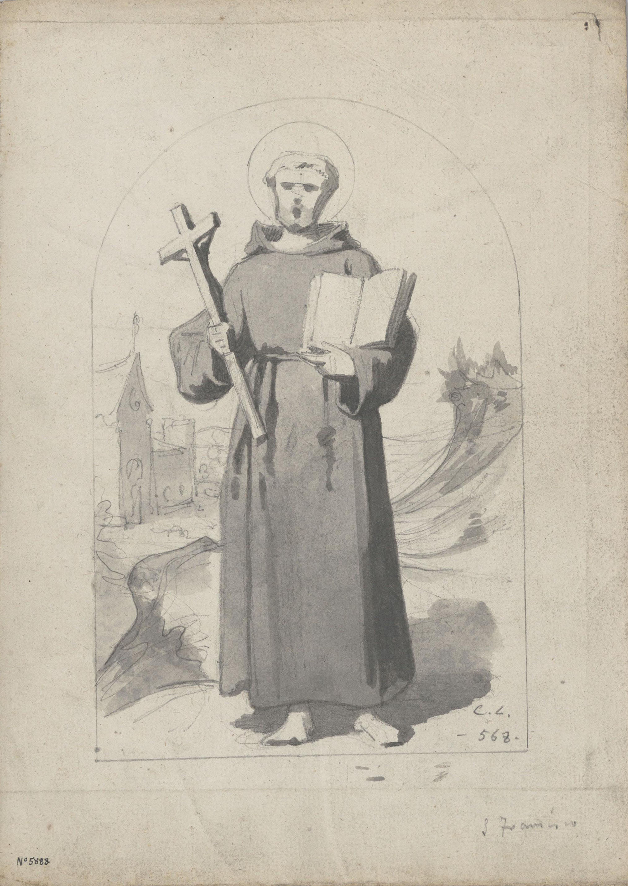 image for: Claudi Lorenzale - Sant Francesc - Cap a 1850-1870