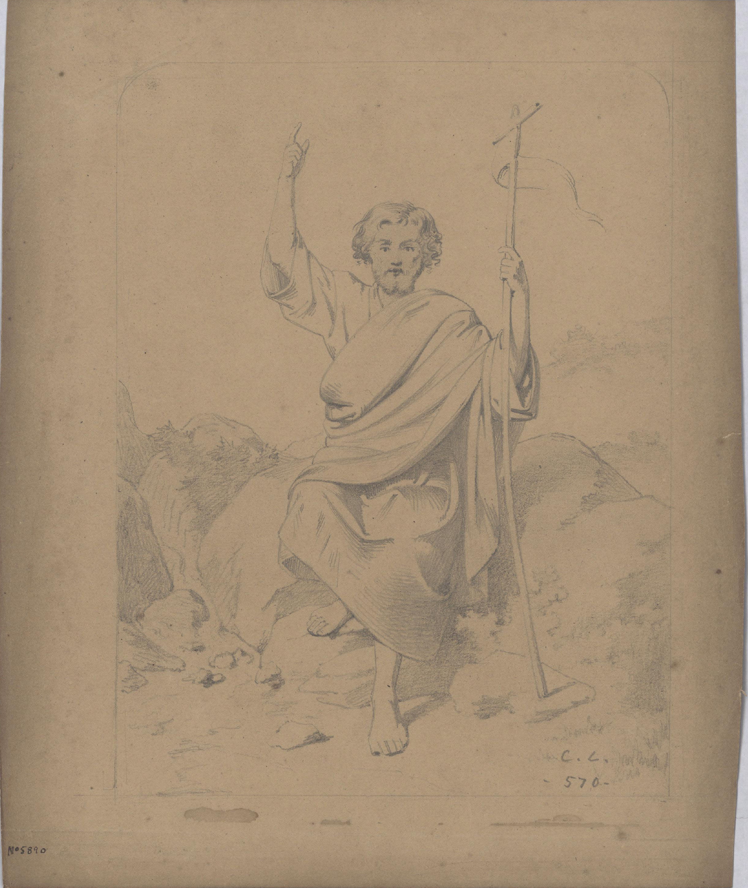 image for: Claudi Lorenzale - Sant Joan Baptista - Cap a 1850-1870