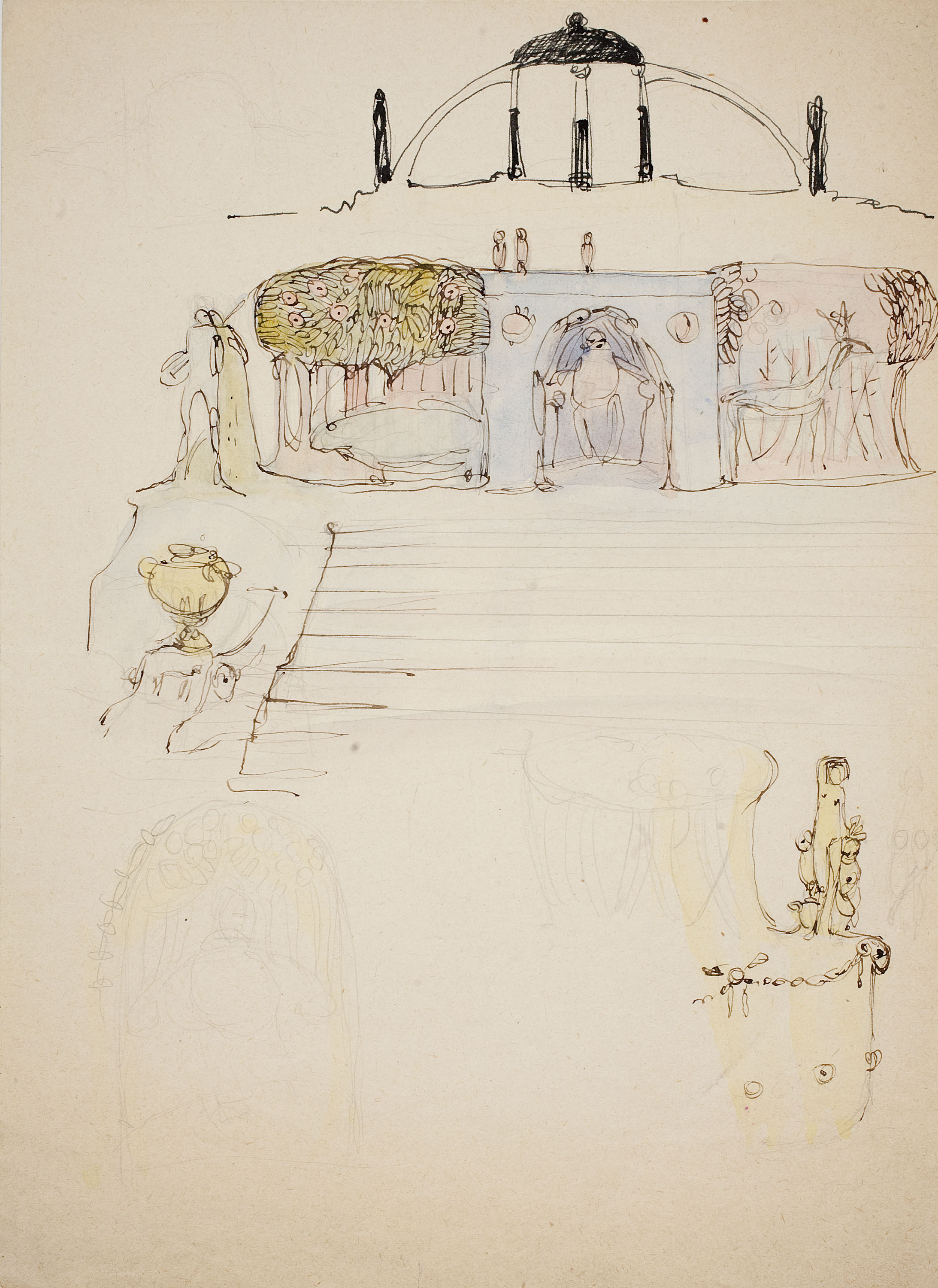 image for: Ismael Smith - Projecte del monument a Manuel Milà i Fontanals - Cap a 1908