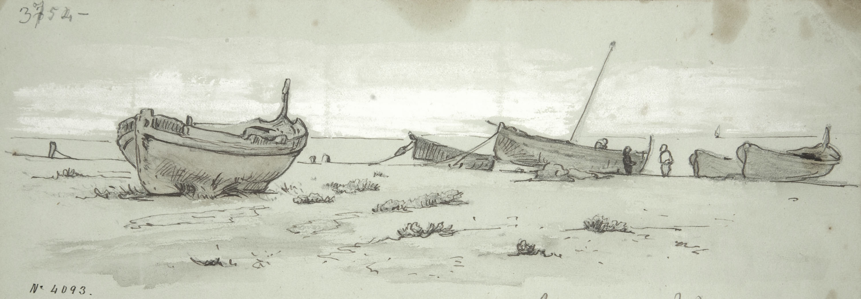 image for: Modest Urgell - Barques a la platja - Cap a 1880