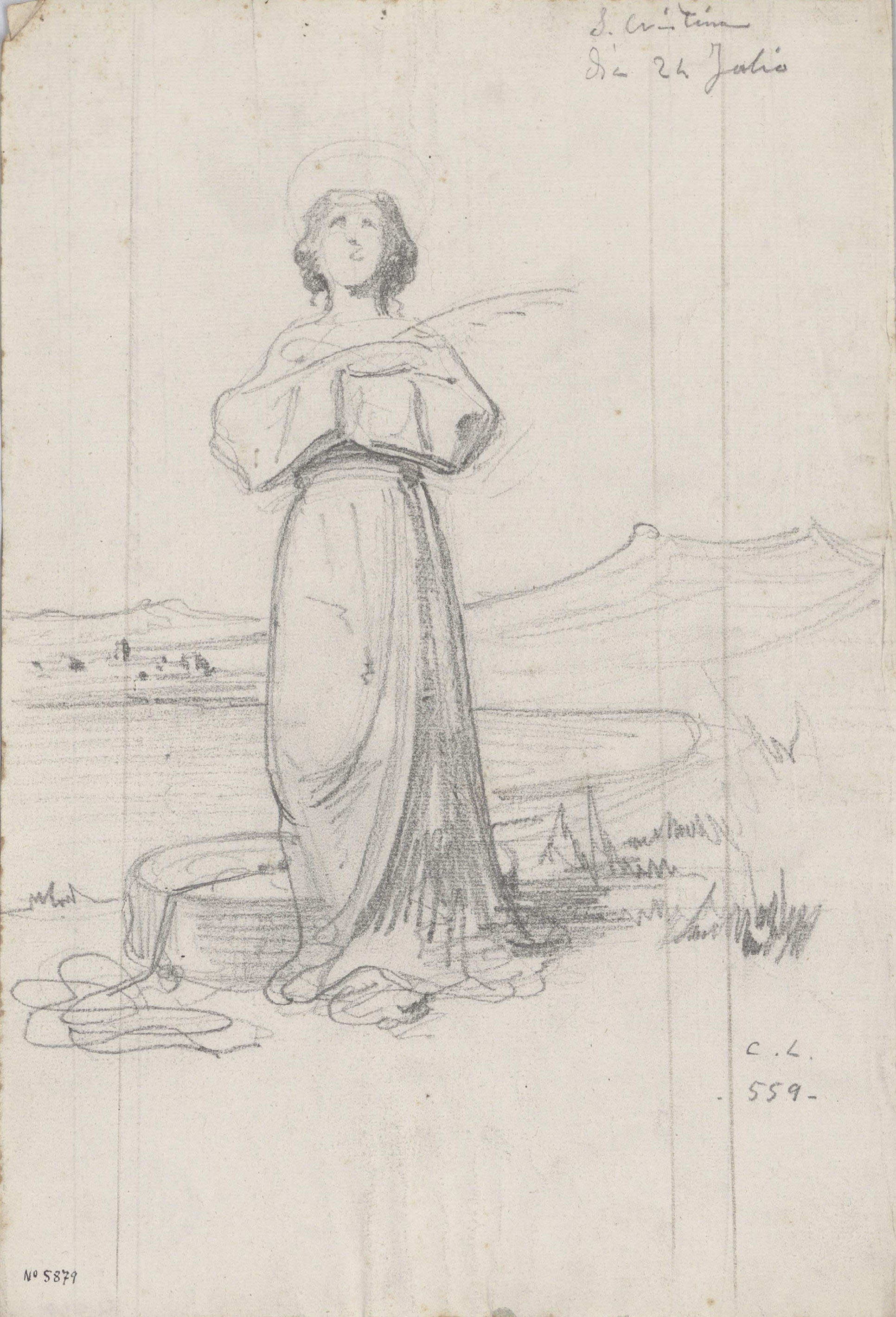 image for: Claudi Lorenzale - Santa Cristina - Cap a 1850-1870