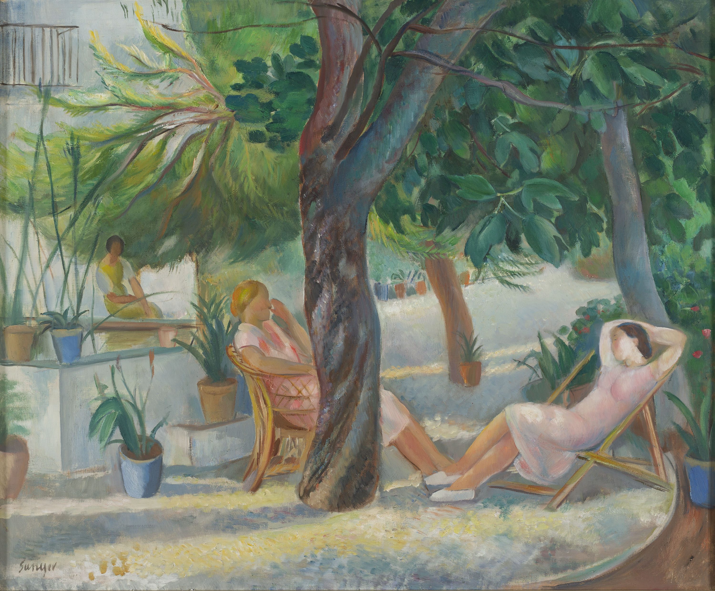 image for: Joaquim Sunyer - Dones en un jardí - Cap a 1930-1950