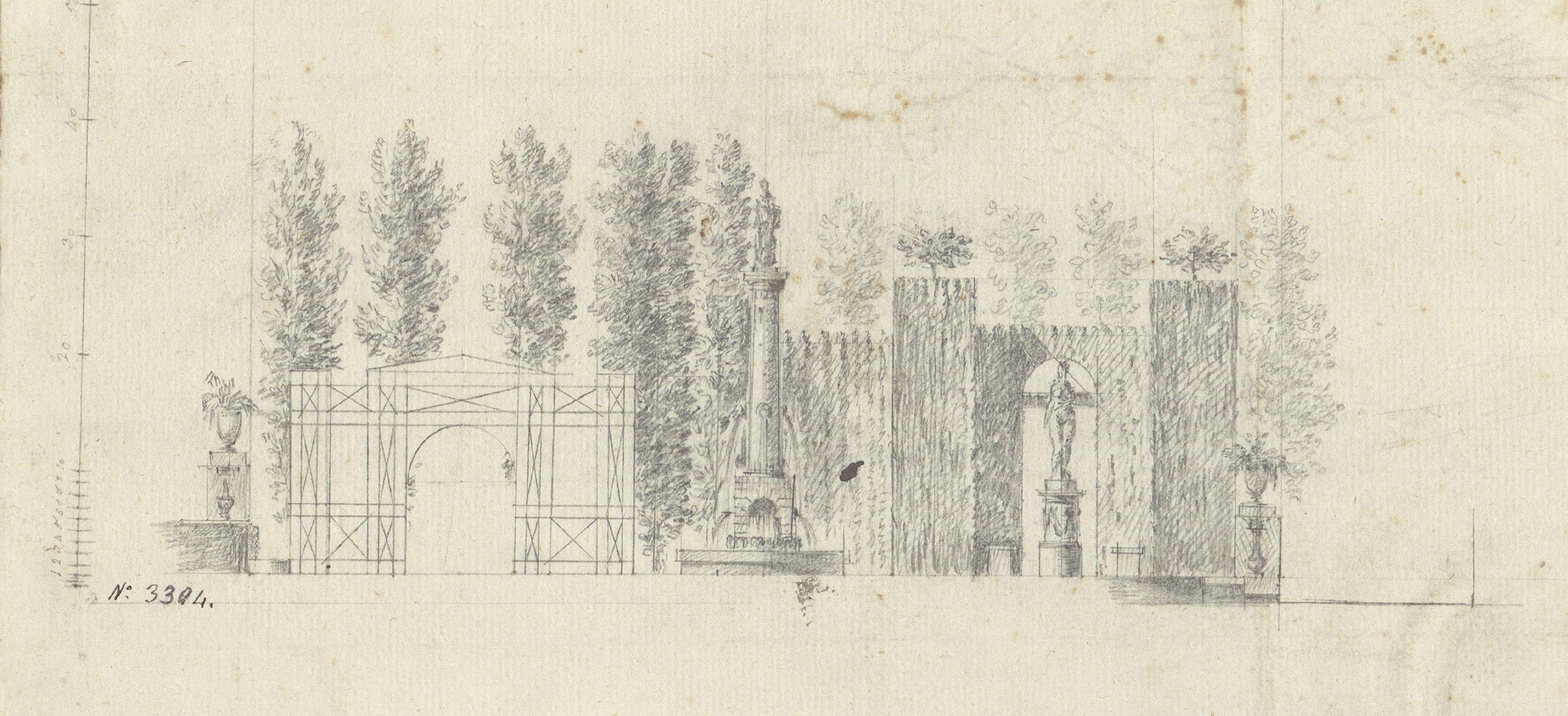image for: Pau Rigalt - Projecte de jardí amb font - Cap a 1820-1830