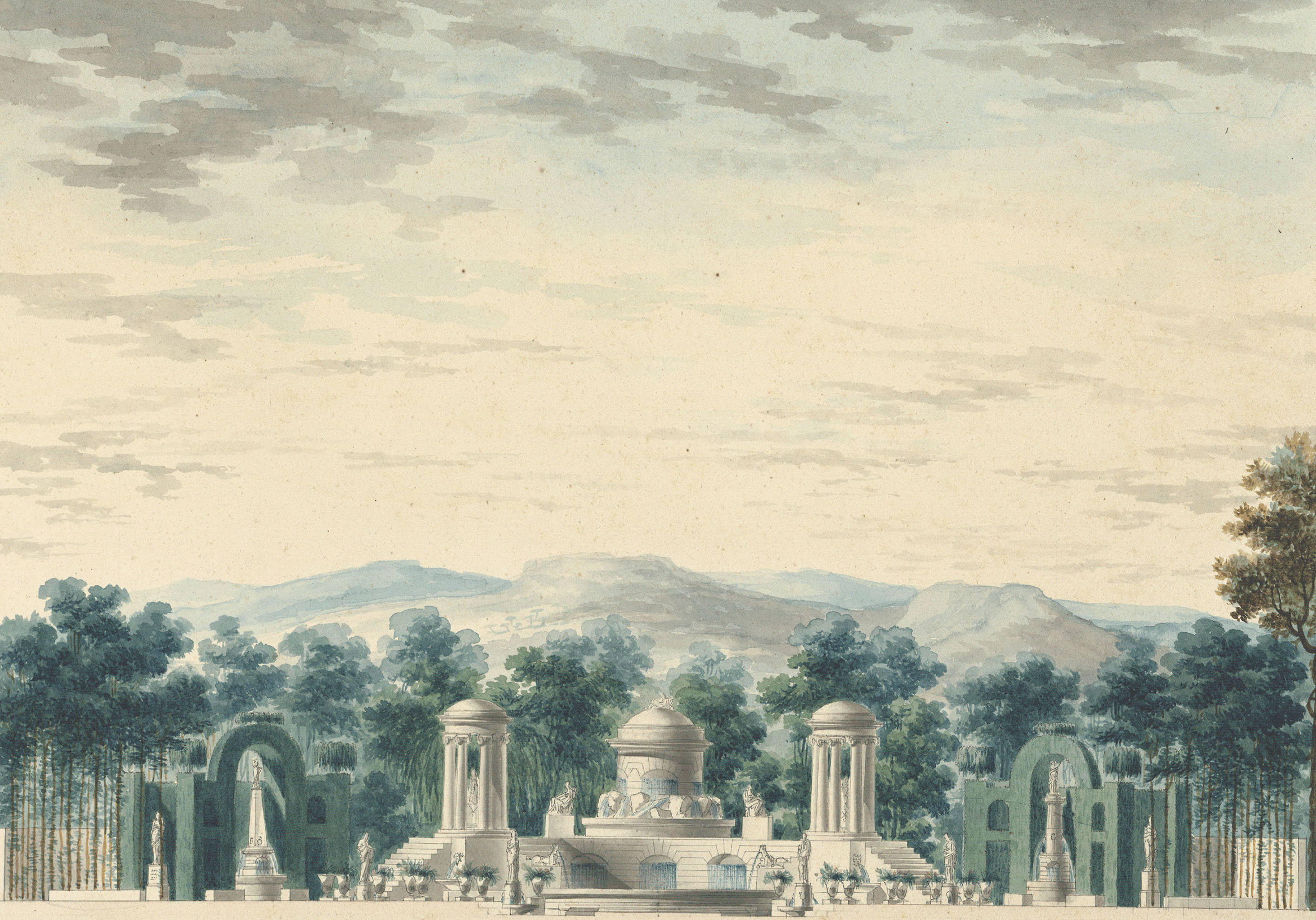 image for: Joaquim Rigalt - Projecte de jardí i font monumental - Cap a 1821