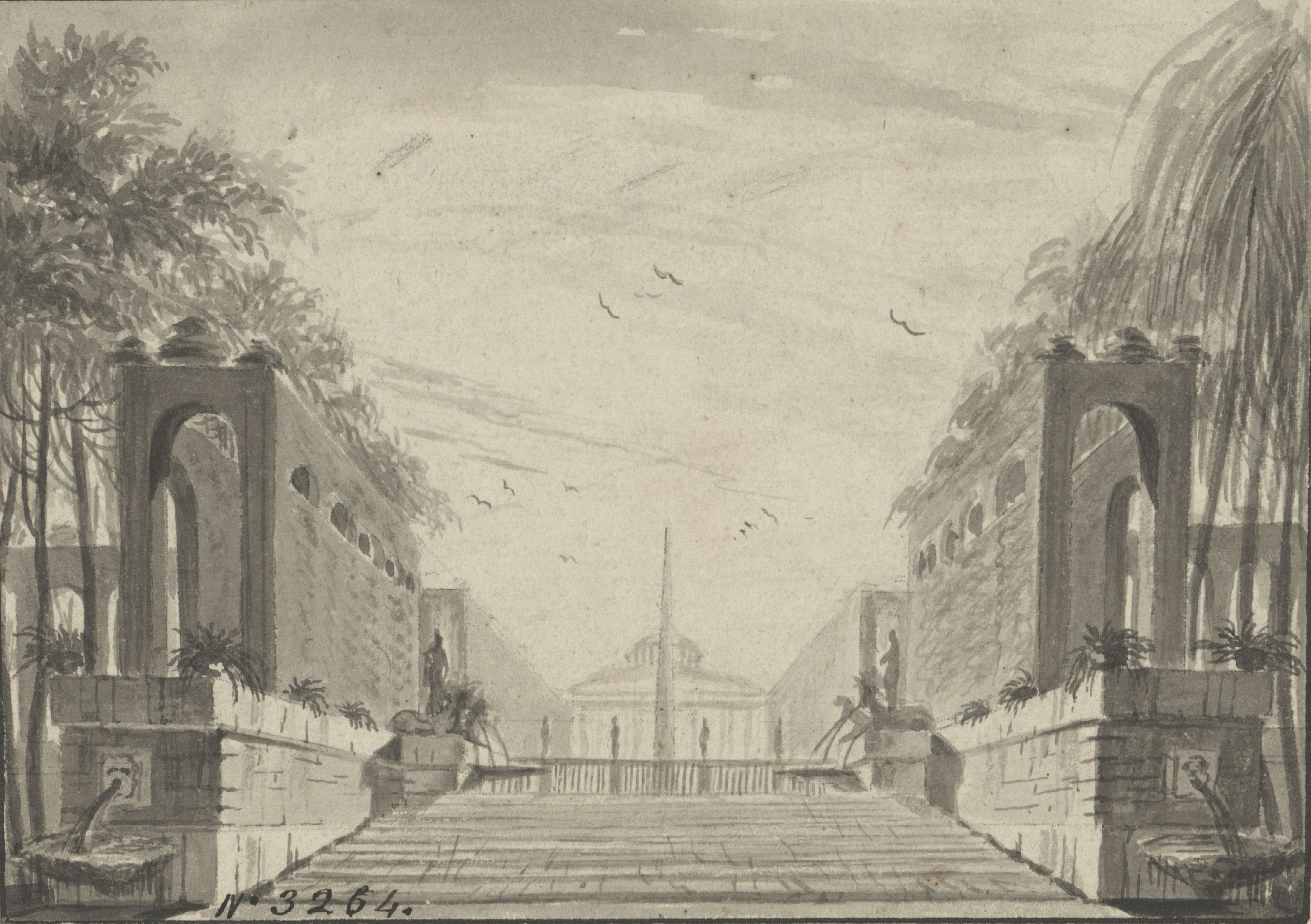 image for: Pau Rigalt - Jardí monumental (escenografia) - Cap a 1820-1830