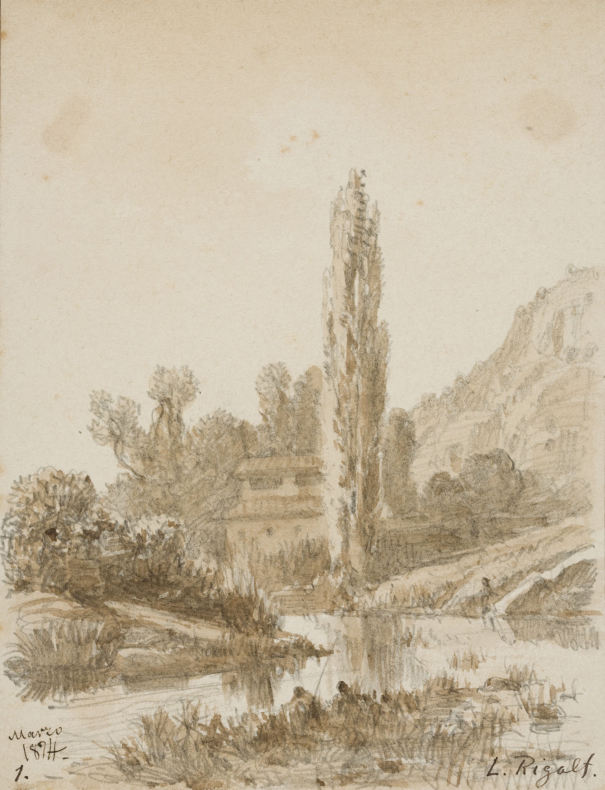 image for: Lluís Rigalt - Paisatge - Març de 1874
