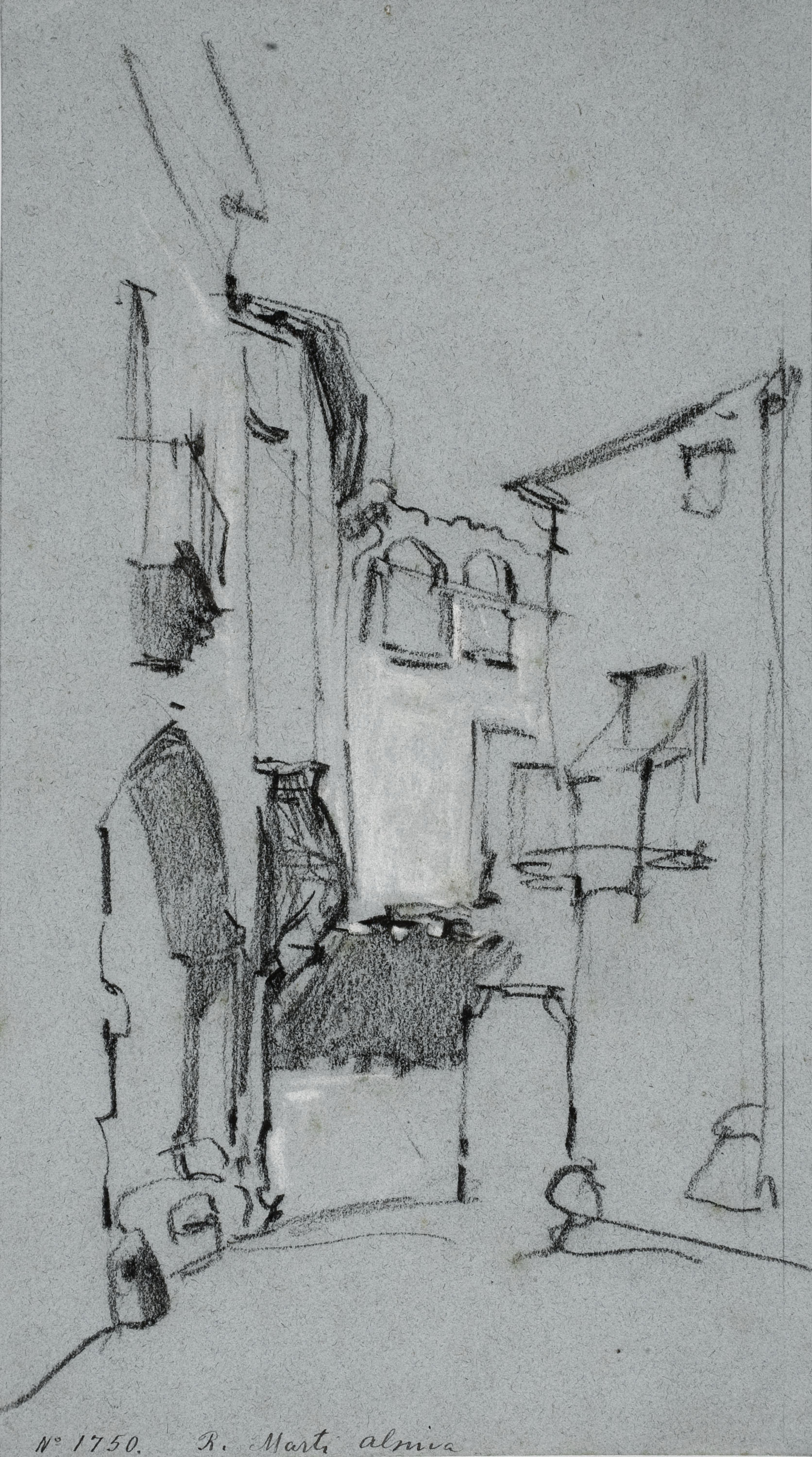 image for: Ramon Martí i Alsina - Un carrer de poble - Cap a 1855-1860