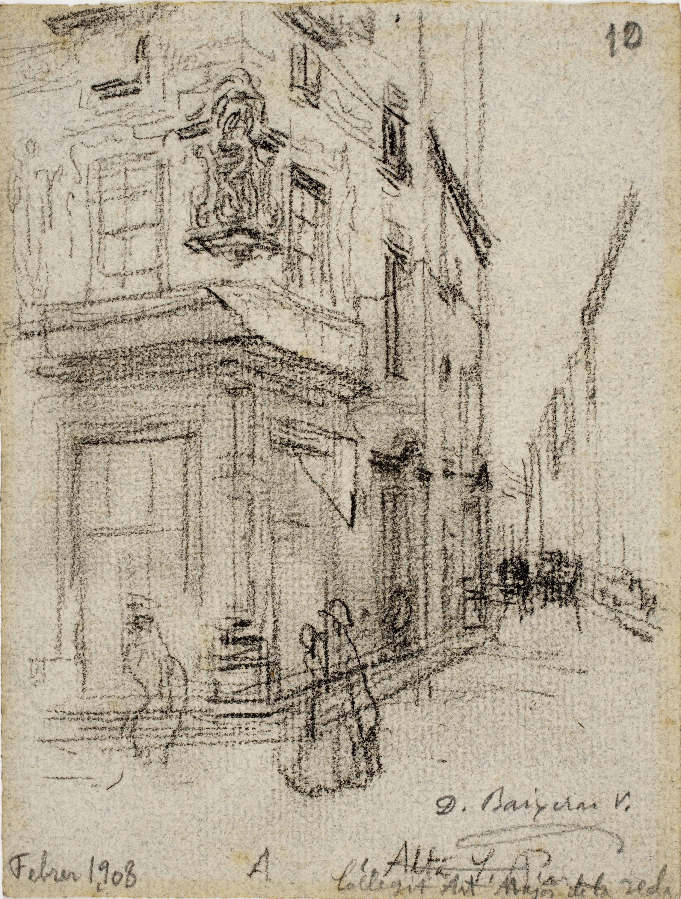 image for: Dionís Baixeras - Carrer Alt de Sant Pere - Febrer 1908