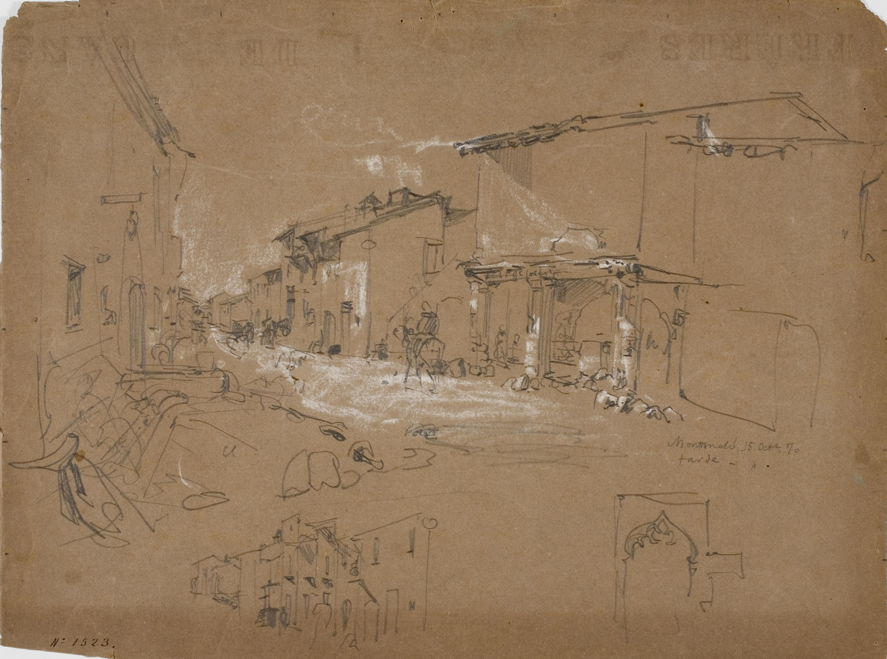 image for: Ramon Martí i Alsina - Un carrer de Montmeló - 15 octubre 1870