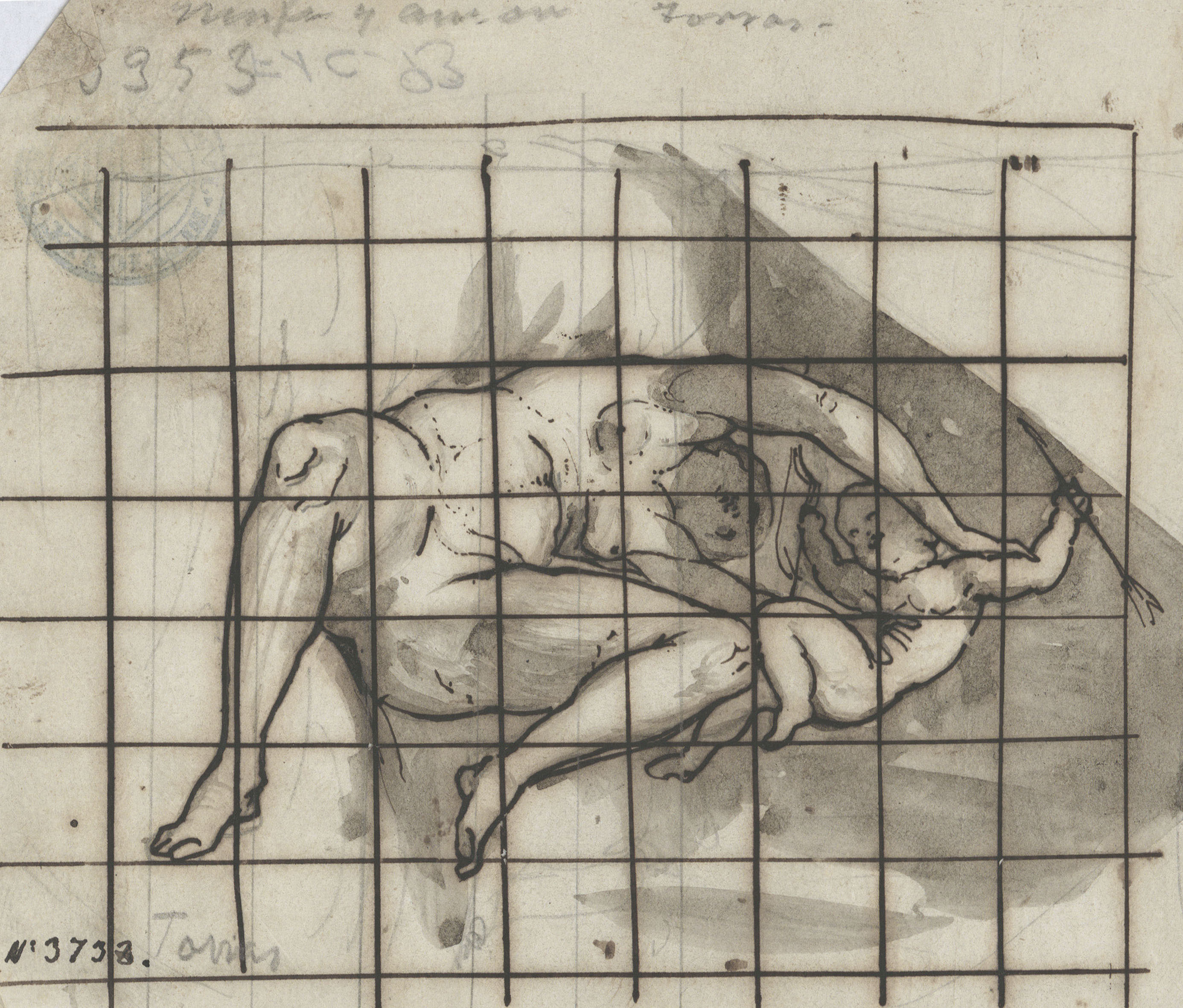 image for: Francesc Torras - Nimfa i amoret - Cap a 1855-1870