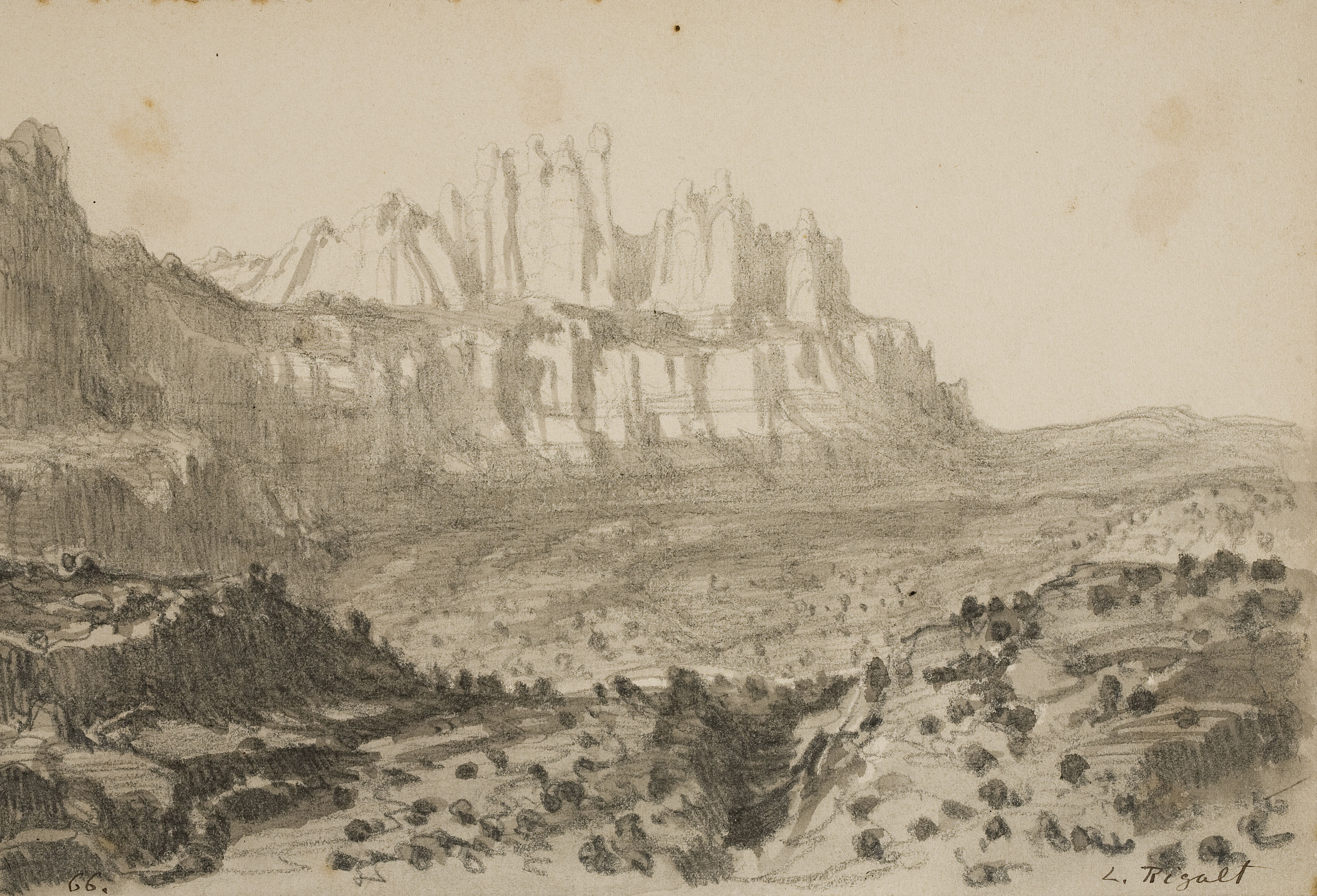 image for: Lluís Rigalt - Paisatge de Montserrat - Cap a 1873-1874
