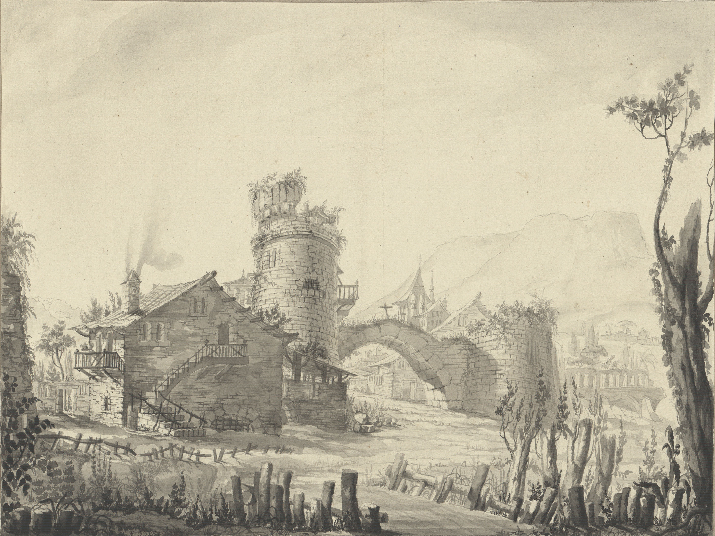 image for: Pau Rigalt - Paisatge rural (Escenografia) - Cap a 1820-1830