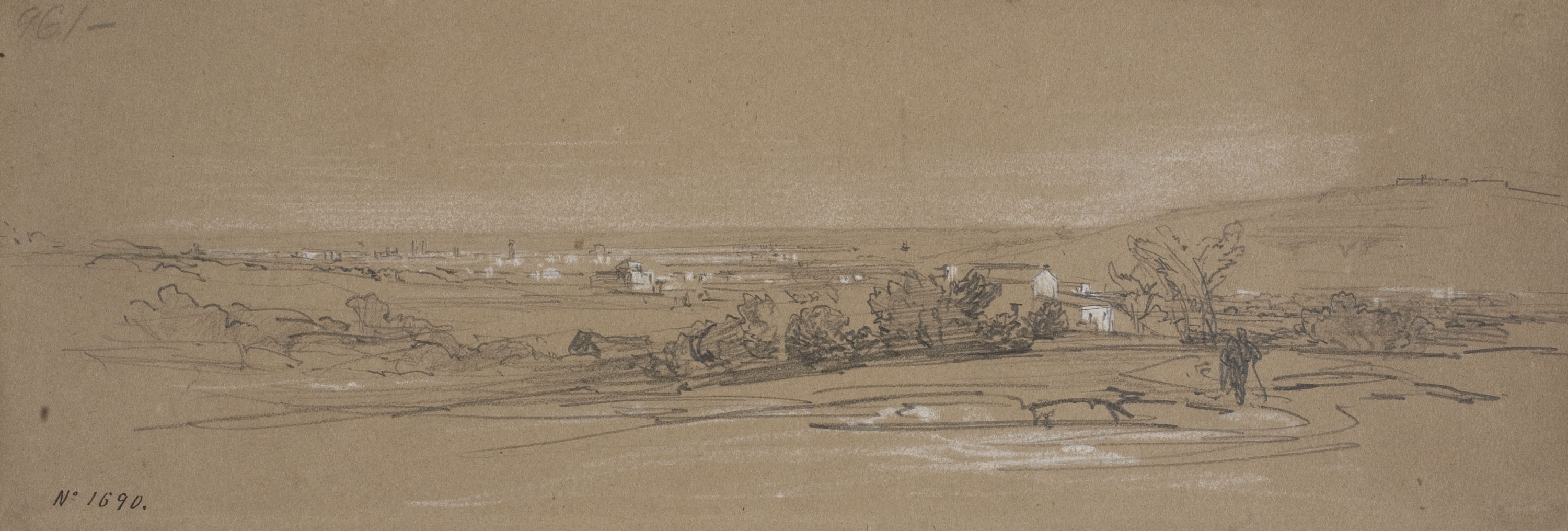 image for: Ramon Martí i Alsina - Paisatge dels afores de Barcelona - Cap a 1865-1870