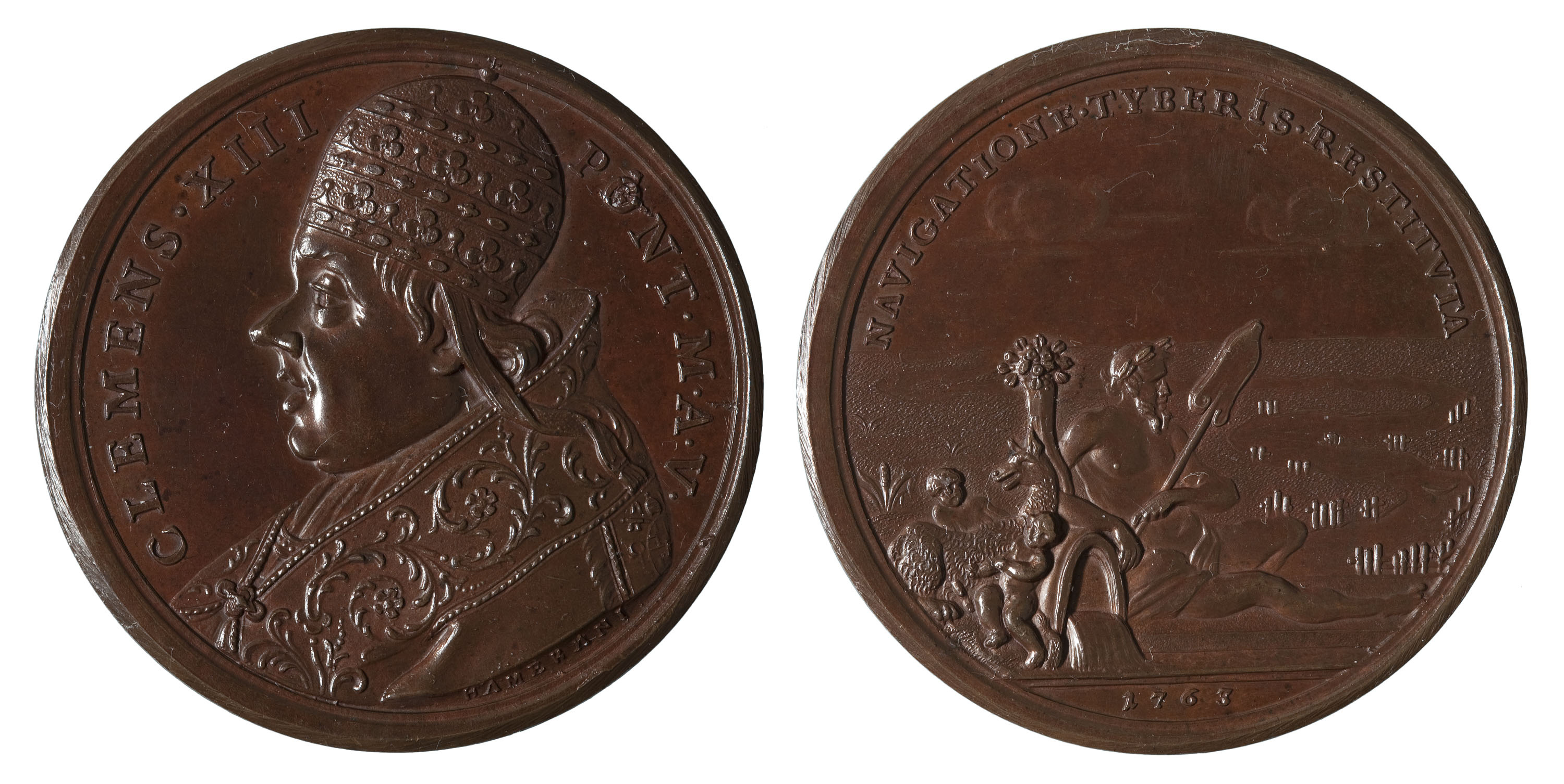 image for: Ferdinando Hamerani - Climent XIII i el restabliment de la navegació per al Tíber - 1763