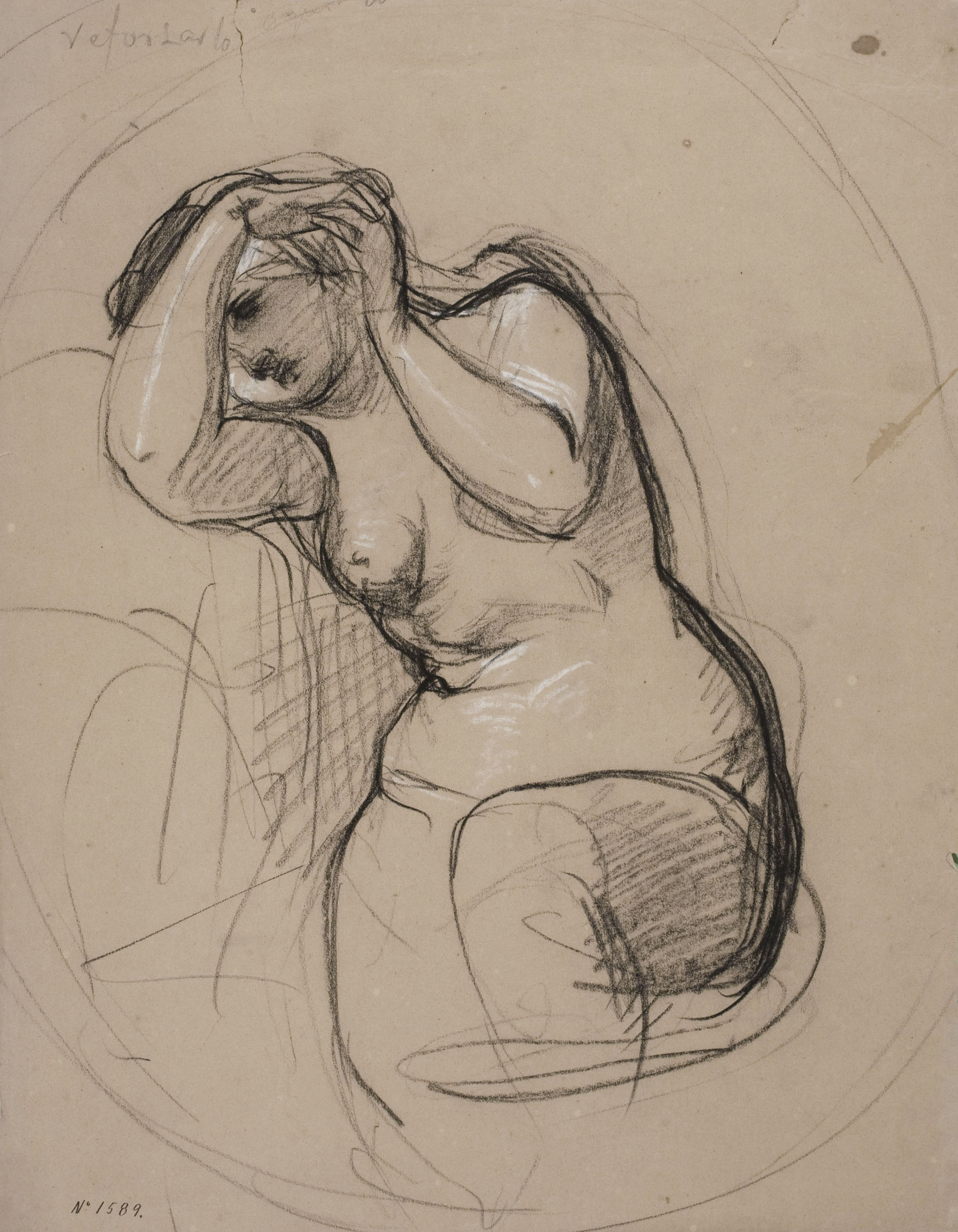 image for: Ramon Martí i Alsina - Nu femení - Cap a 1865-1870