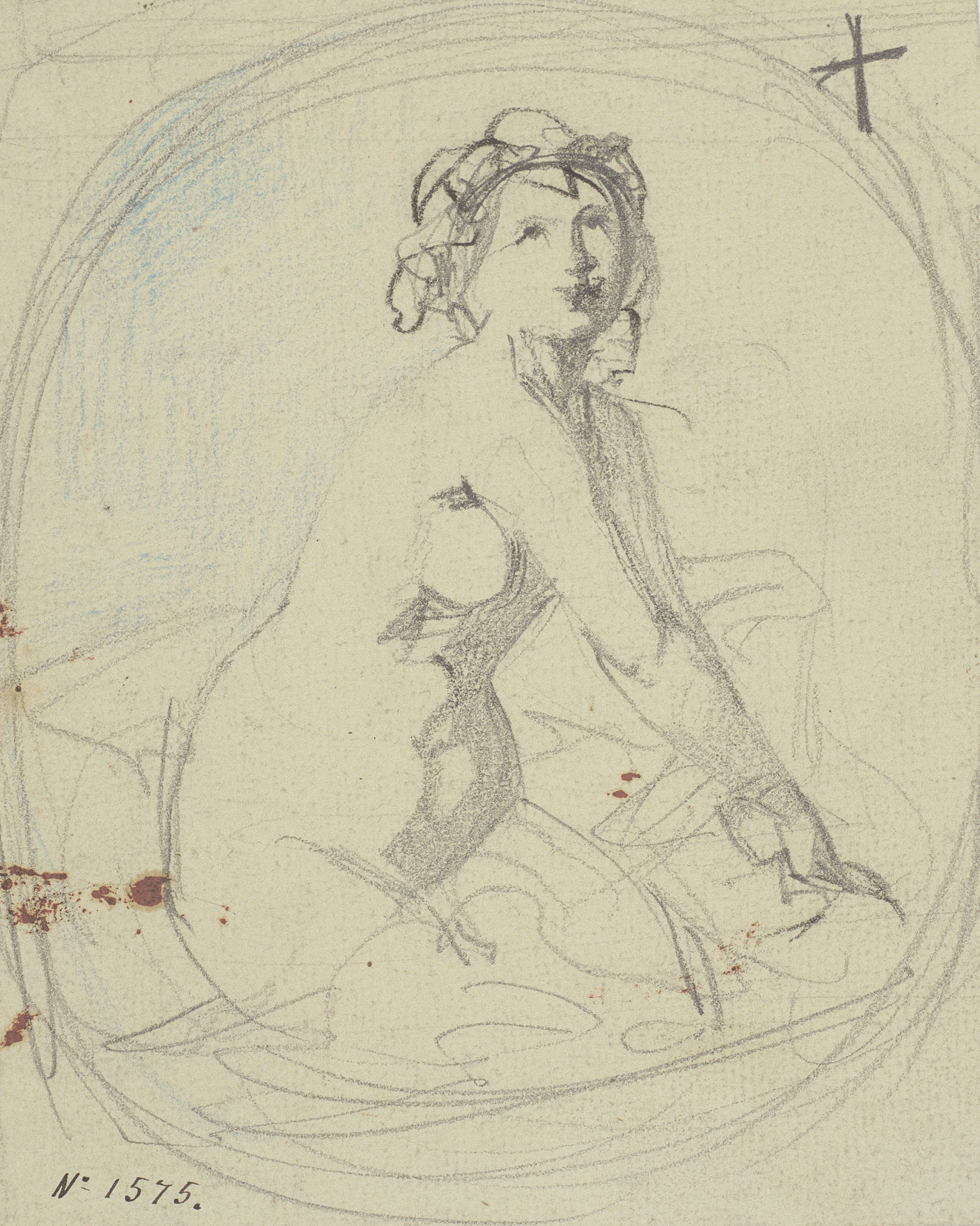 image for: Ramon Martí i Alsina - Nu femení - Cap a 1860-1865