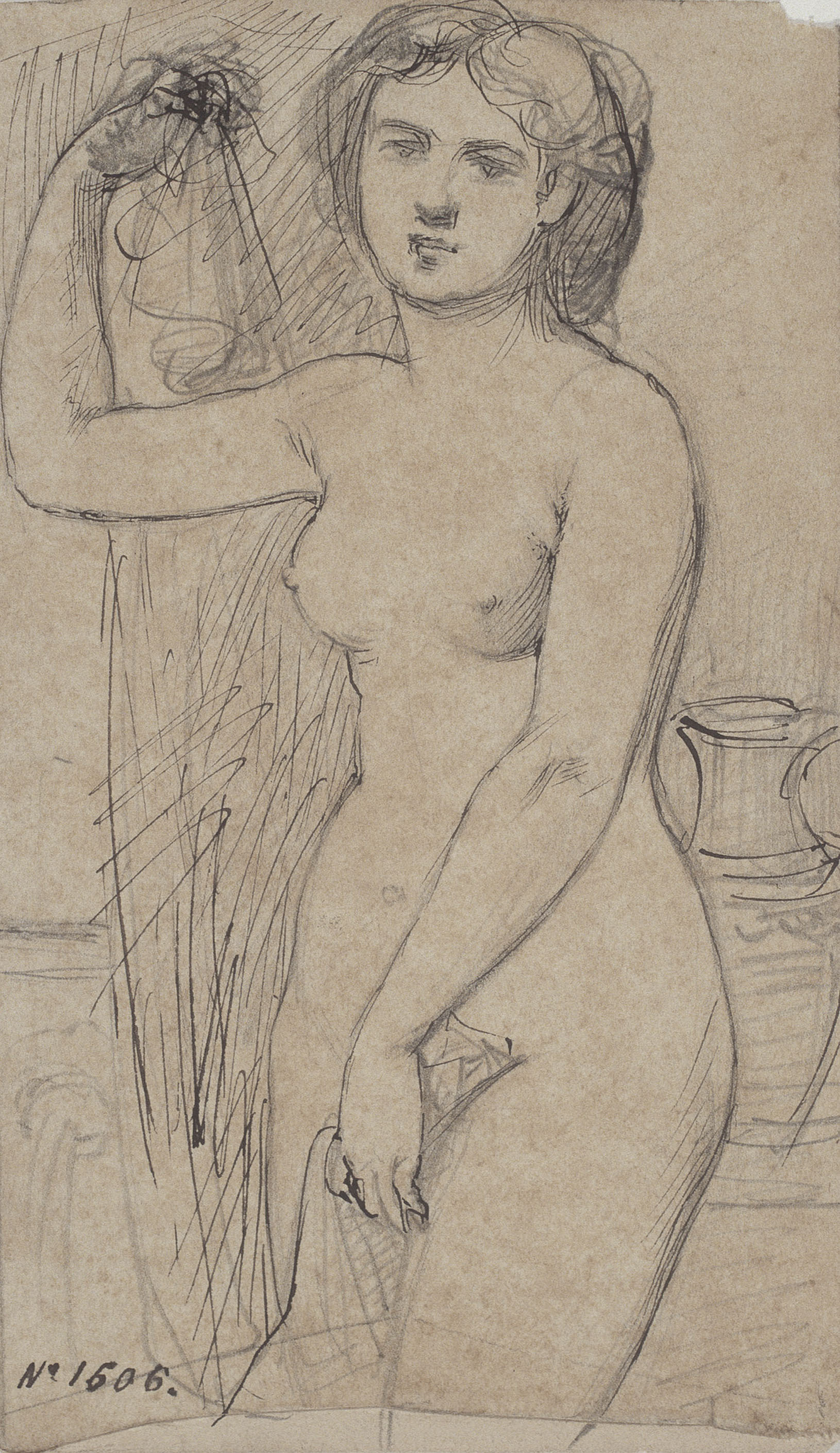 image for: Ramon Martí i Alsina - Nu femení - Cap a 1850-1855