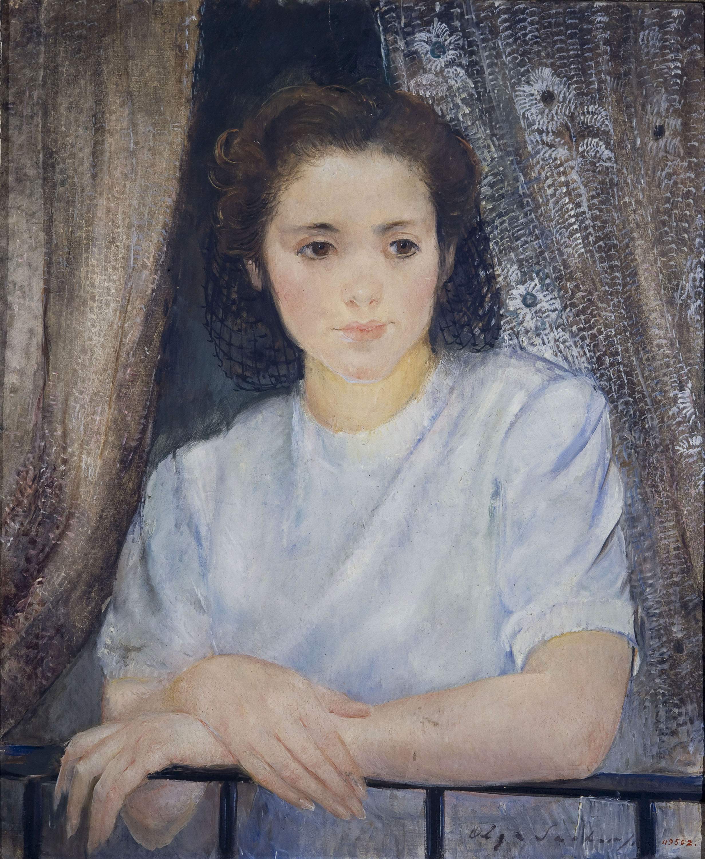 image for: Olga Sacharoff - Nena al balcó - Cap a 1951