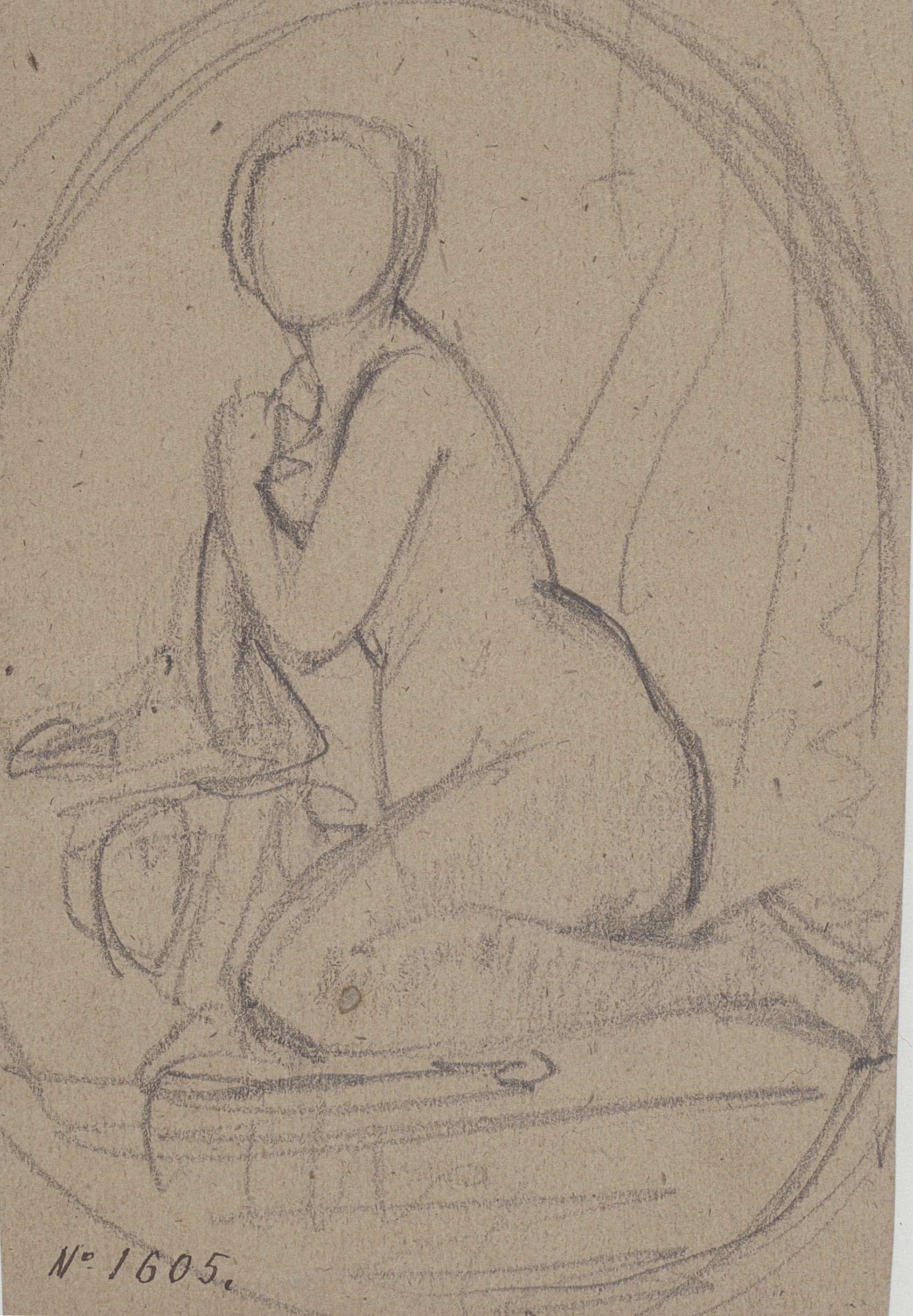 image for: Ramon Martí i Alsina - Nu femení - Cap a 1850-1855