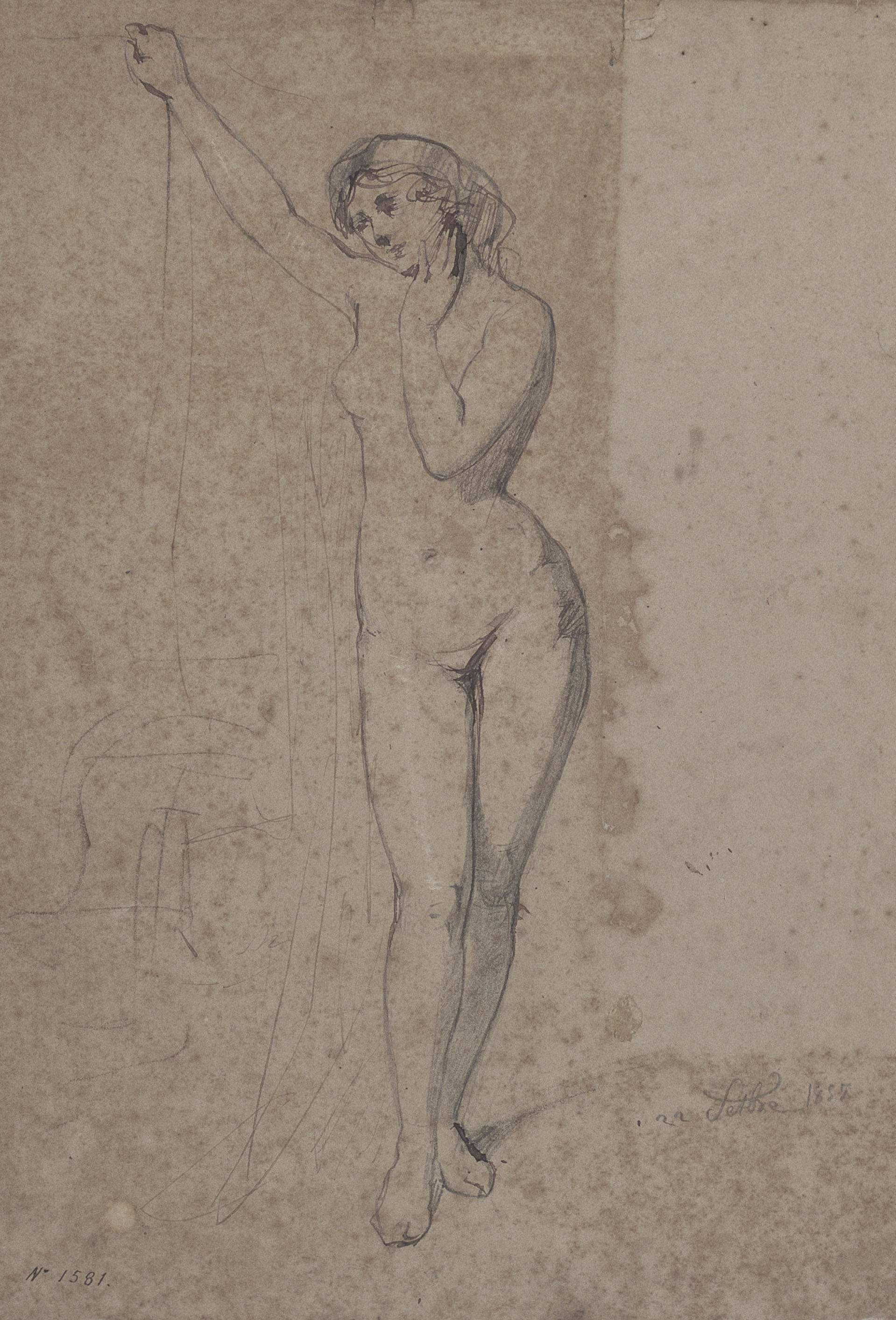 image for: Ramon Martí i Alsina - Nu femení - 22 de desembre de 1857