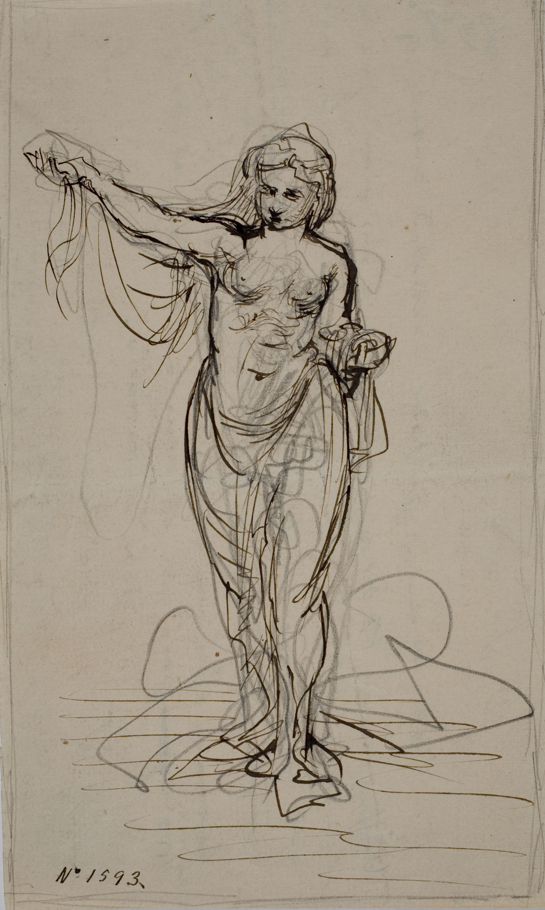 image for: Ramon Martí i Alsina - Nu femení - Cap a 1865-1870