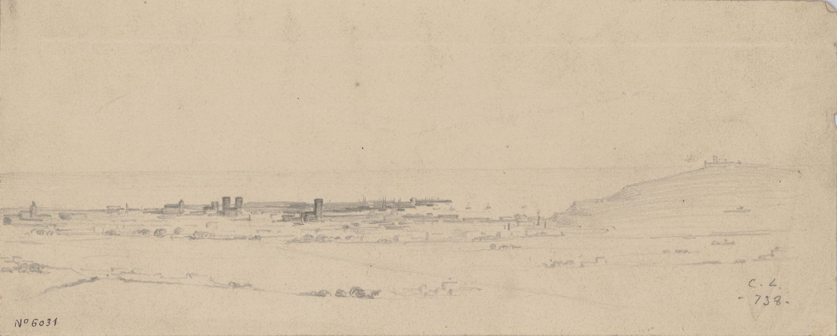 image for: Claudi Lorenzale - Vista de Barcelona - Cap a 1840-1850