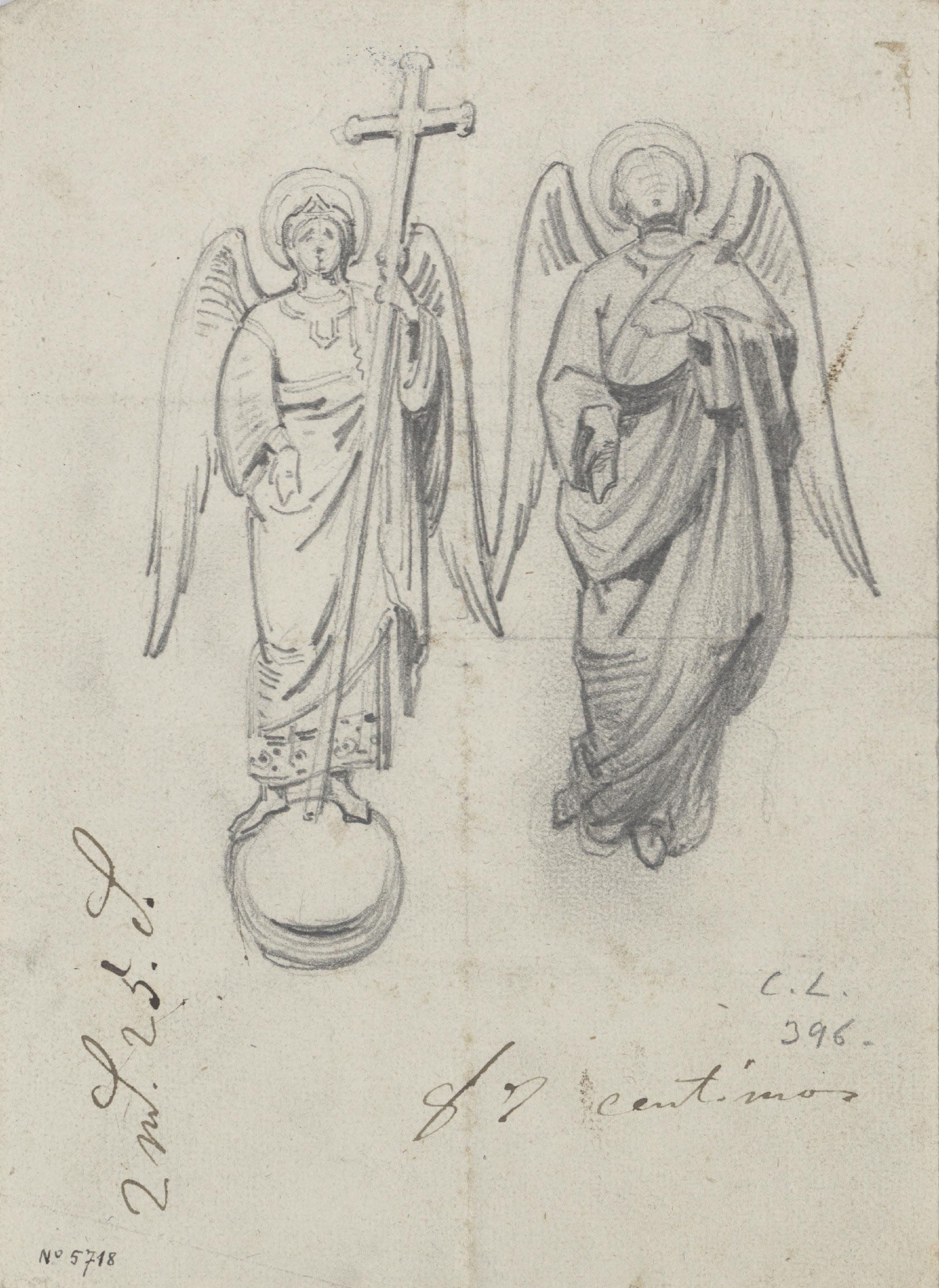 image for: Claudi Lorenzale - Dos àngels - Cap a 1850-1870