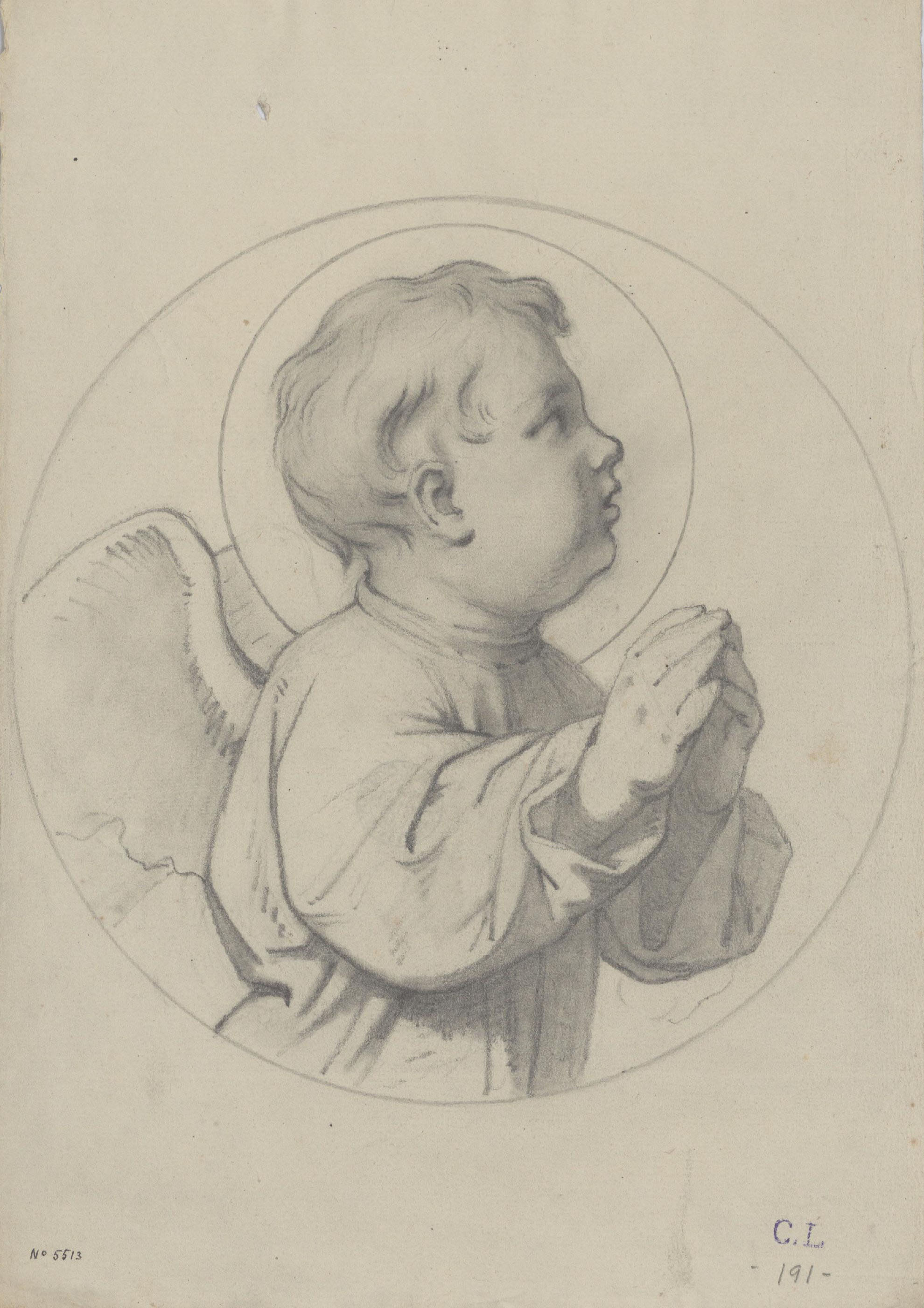 image for: Claudi Lorenzale - Cap d&#039;àngel - Cap a 1850-1870