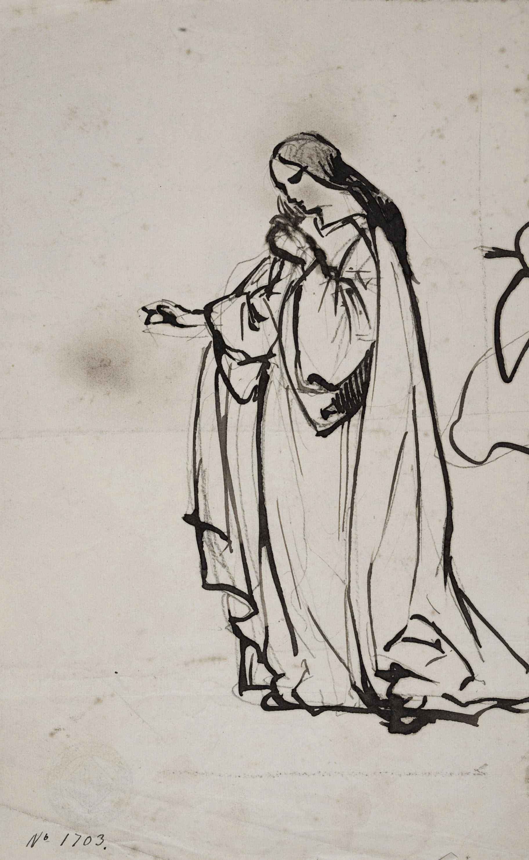 image for: Ramon Martí i Alsina - Figura femenina - Cap a 1865-1870