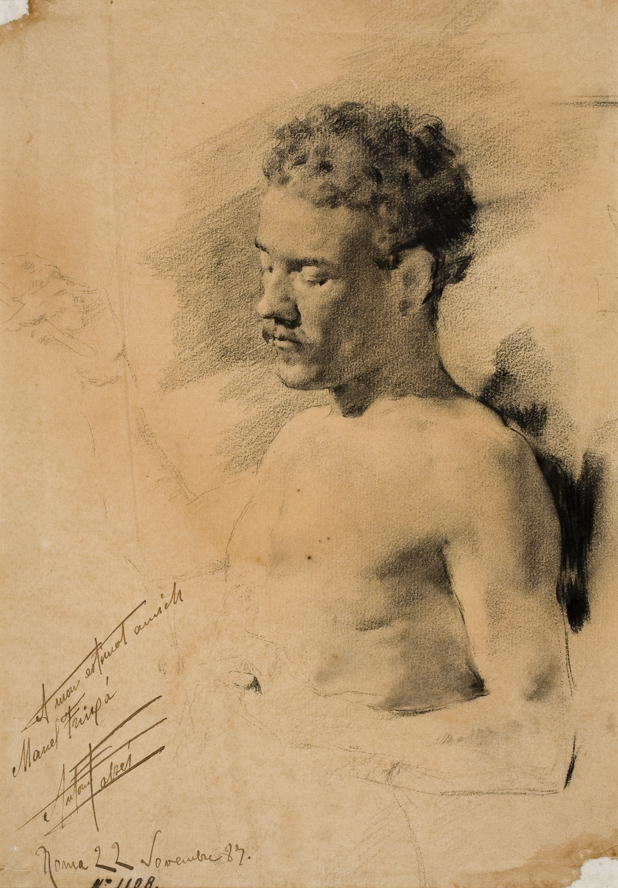 image for: Antoni Fabrés - Bust masculí - 1887