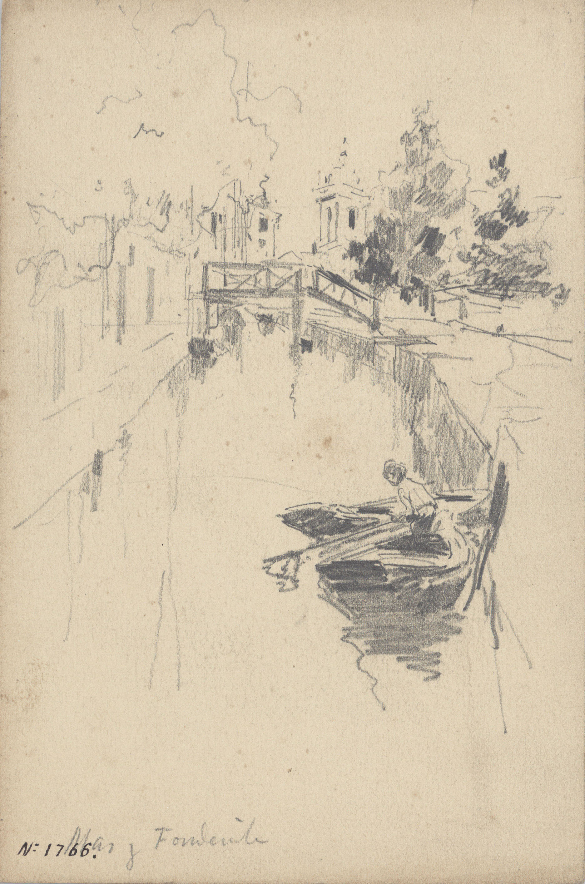 image for: Arcadi Mas i Fondevila - Vista d&#039;un canal de Venècia - Cap a 1876-1886