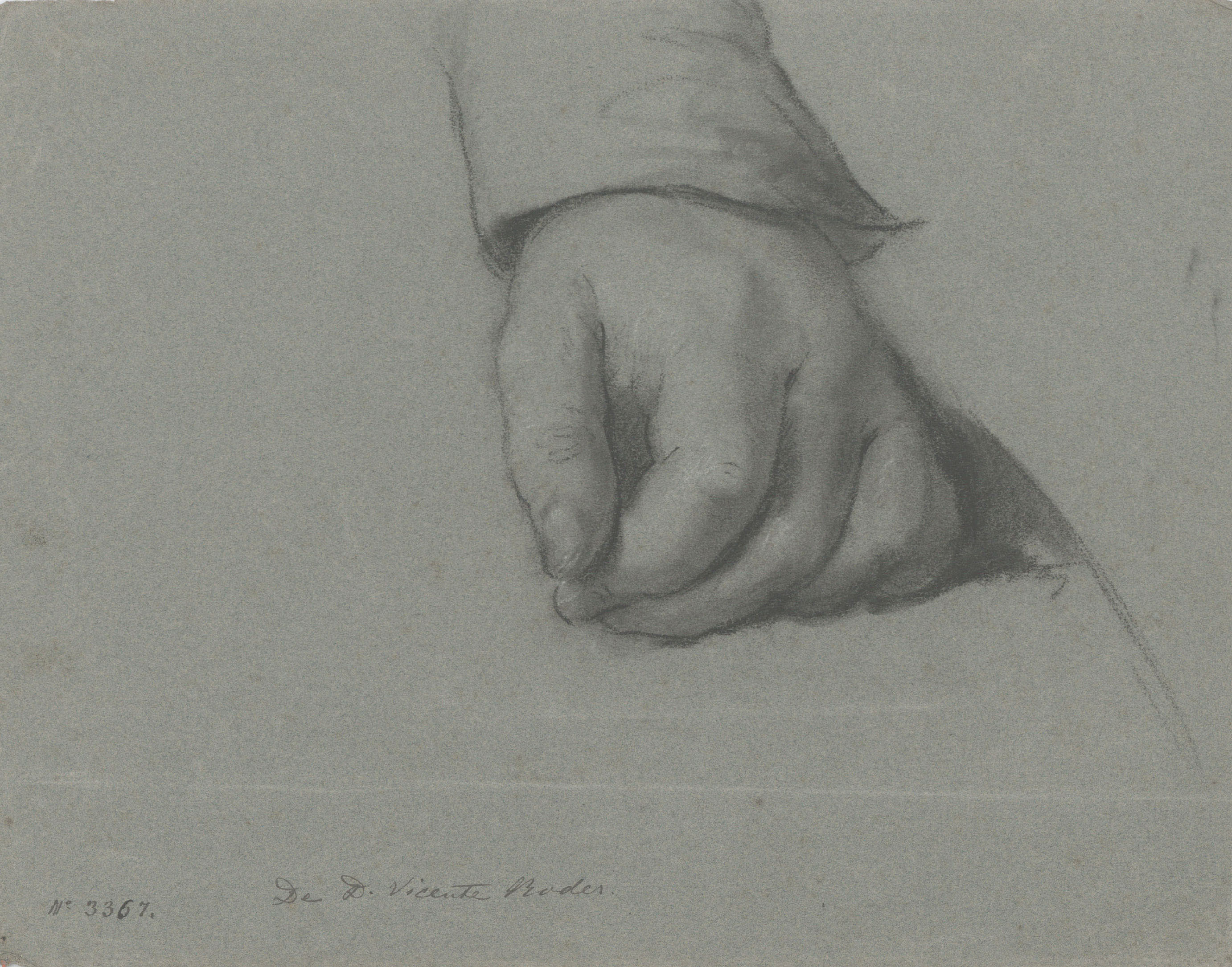 image for: Vicente Rodes - Estudi d&#039;una mà - Cap a 1800-1810