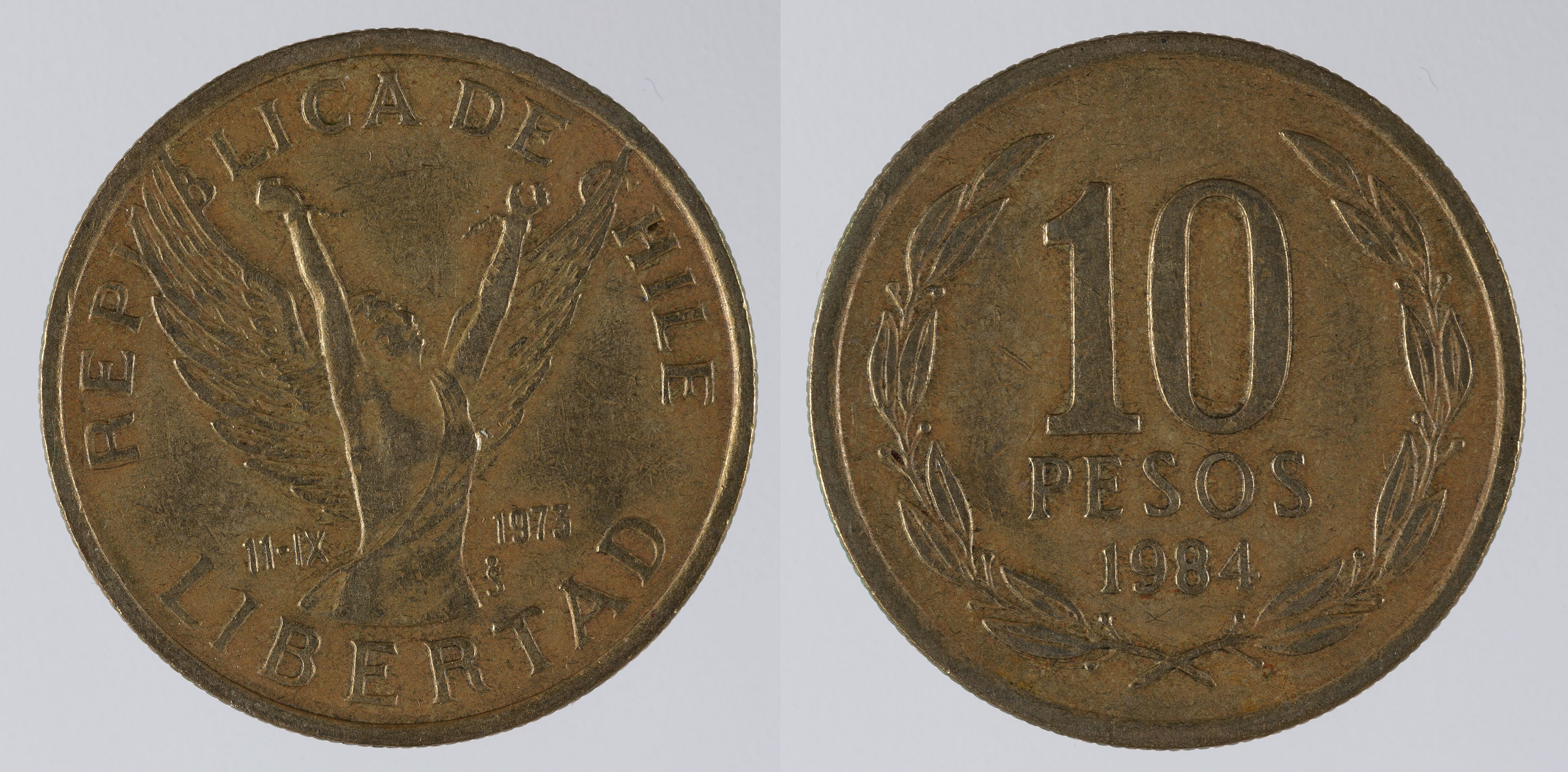 image for: República de Xile - 10 pesos - 1984