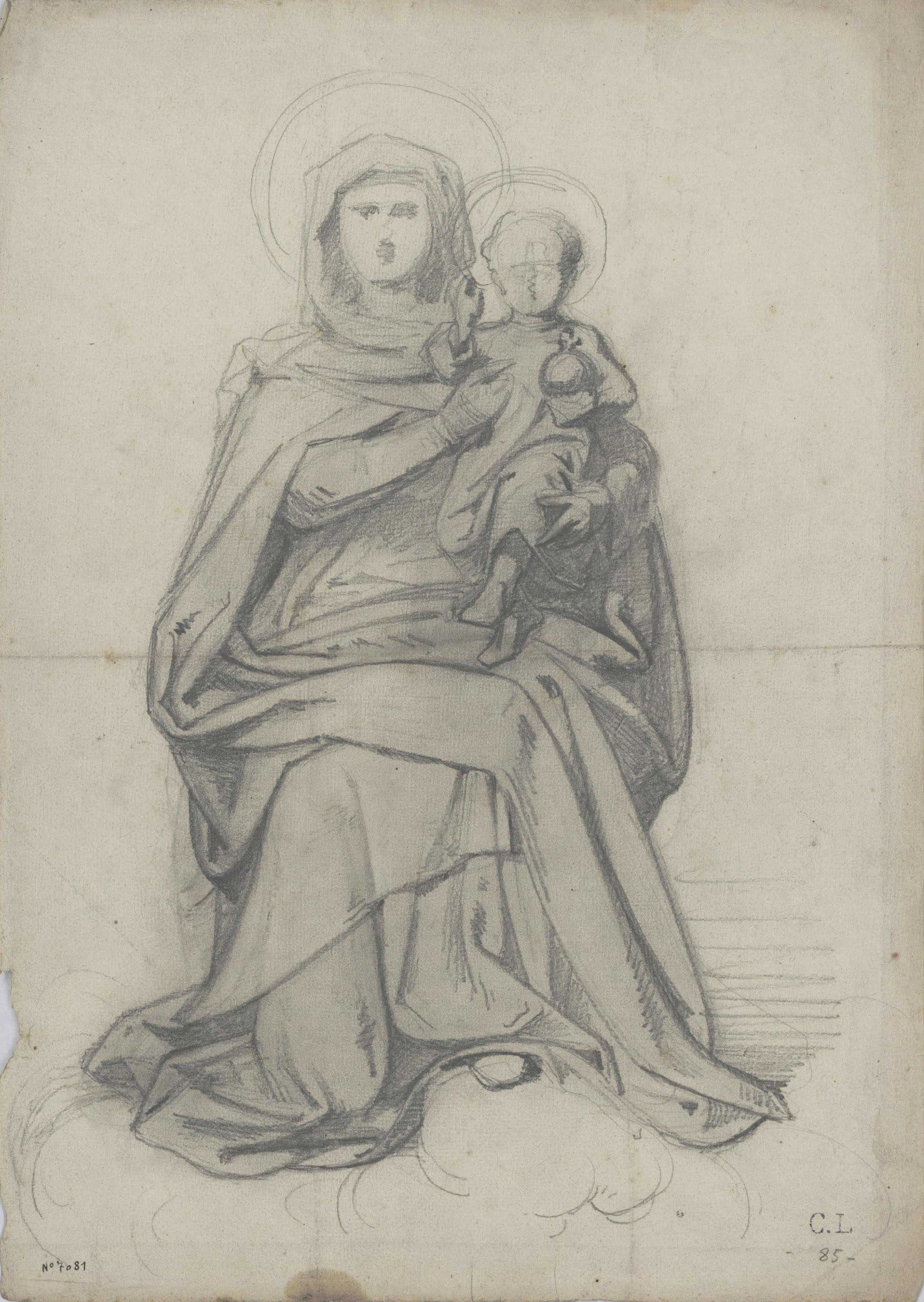 image for: Claudi Lorenzale - Mare de Déu amb el Nen - Cap a 1850-1870