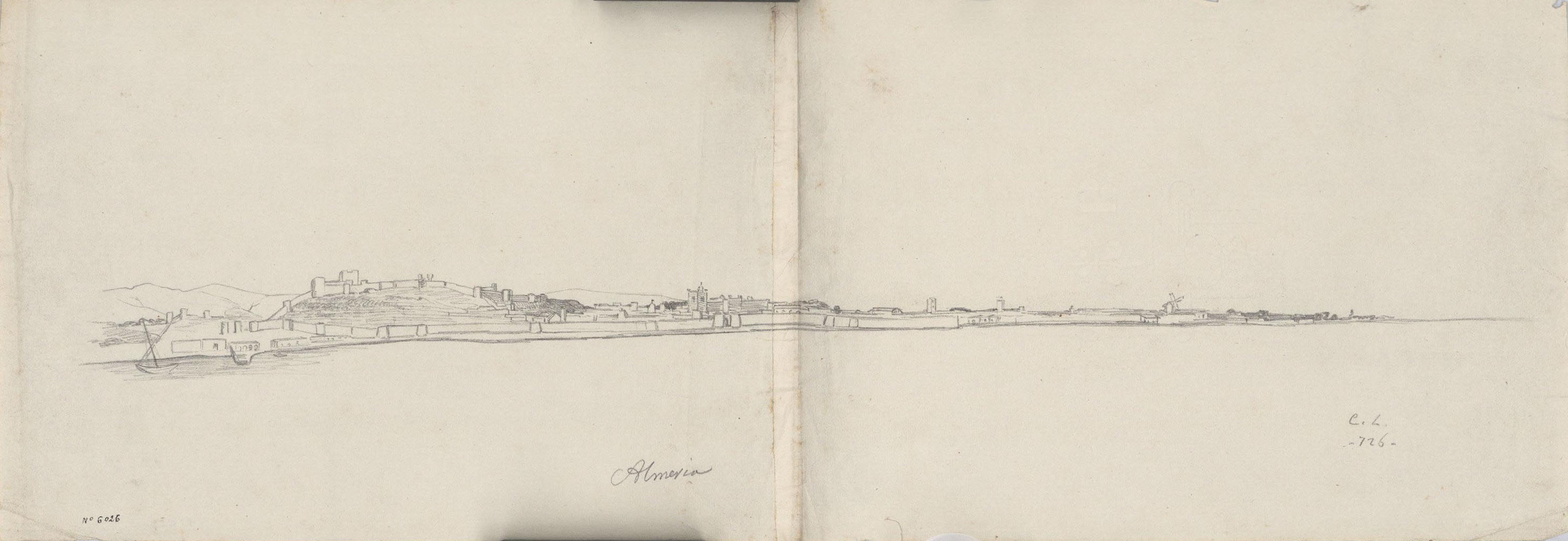 image for: Claudi Lorenzale - Vista panoràmica d&#039;Almeria - Cap a 1843